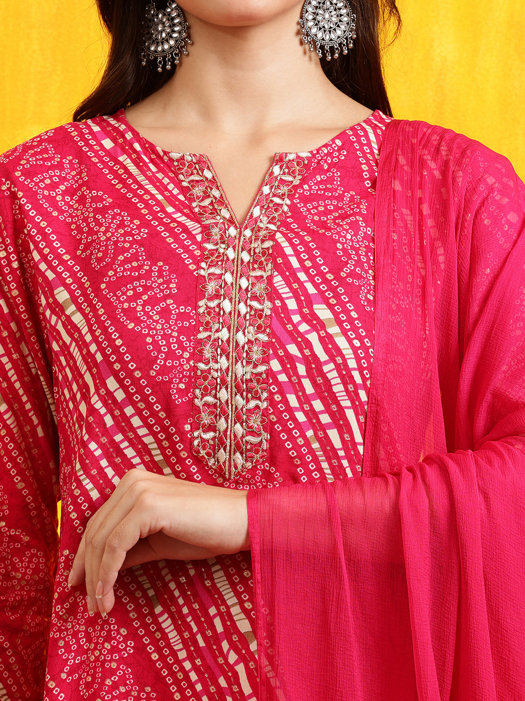 Embroidered Kurta with Pant & Dupatta