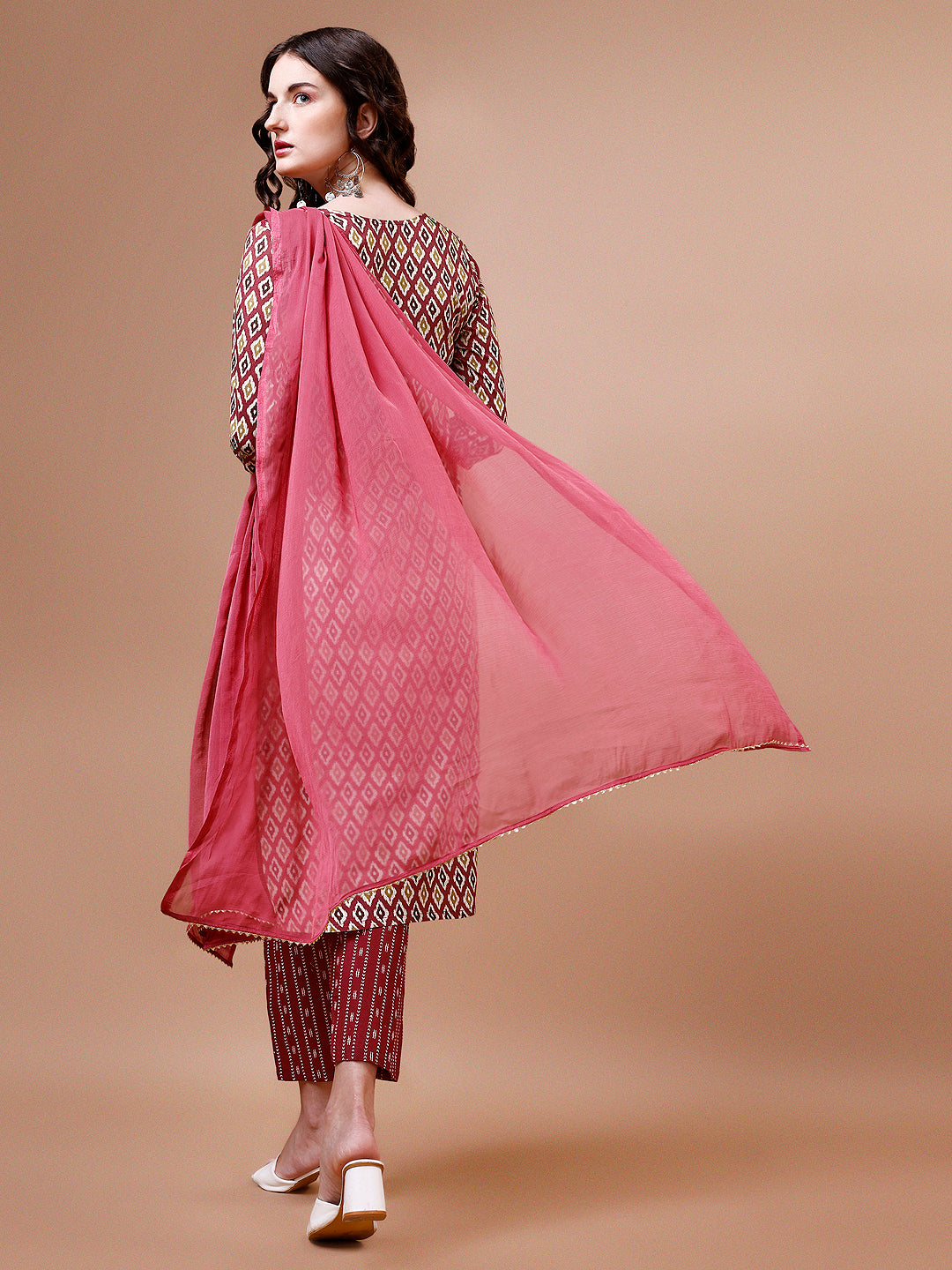 Motifs Printed Kurta with pant & dupatta