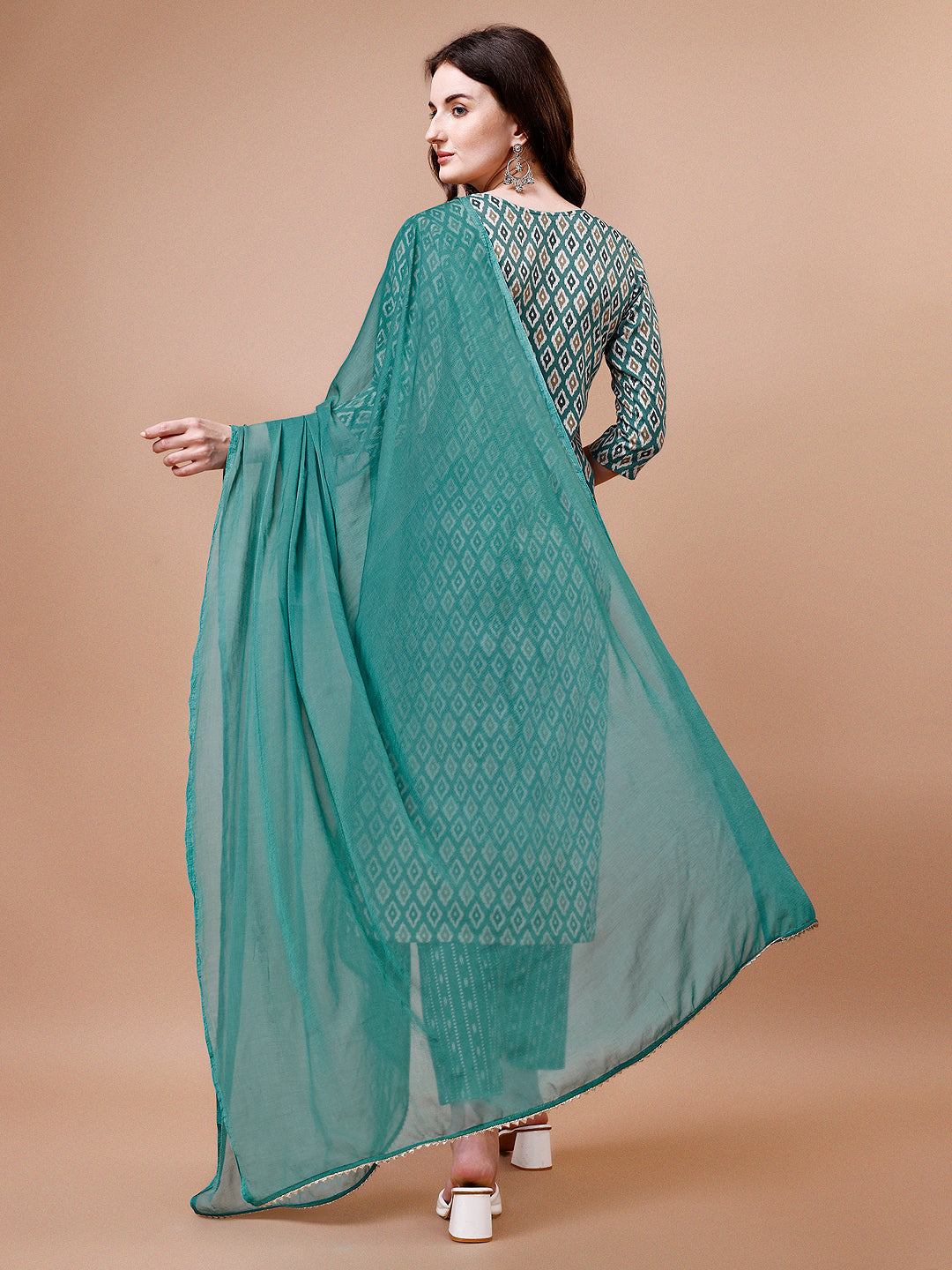 Motifs Printed Kurta with pant & dupatta