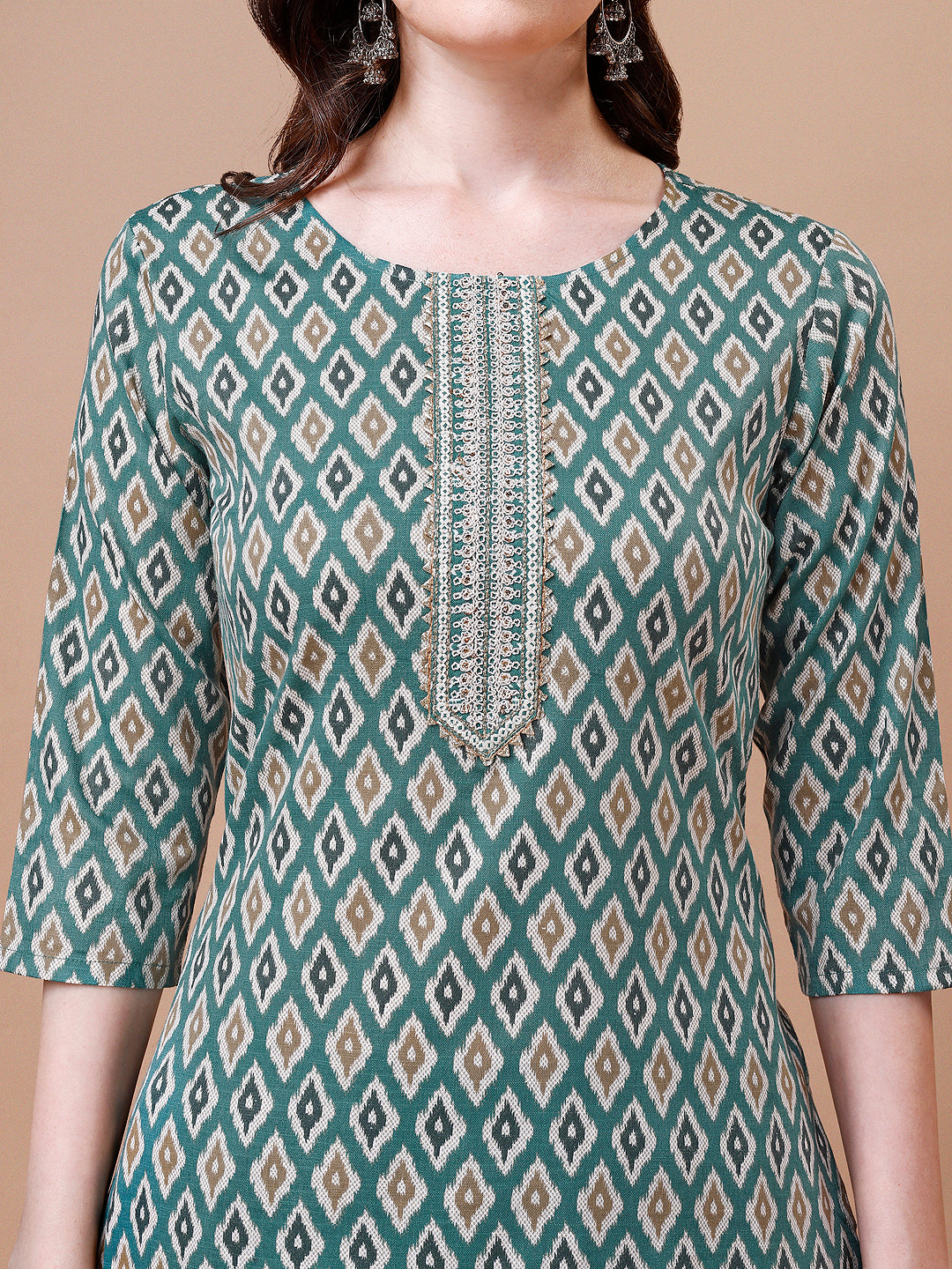 Motifs Printed Kurta with pant & dupatta