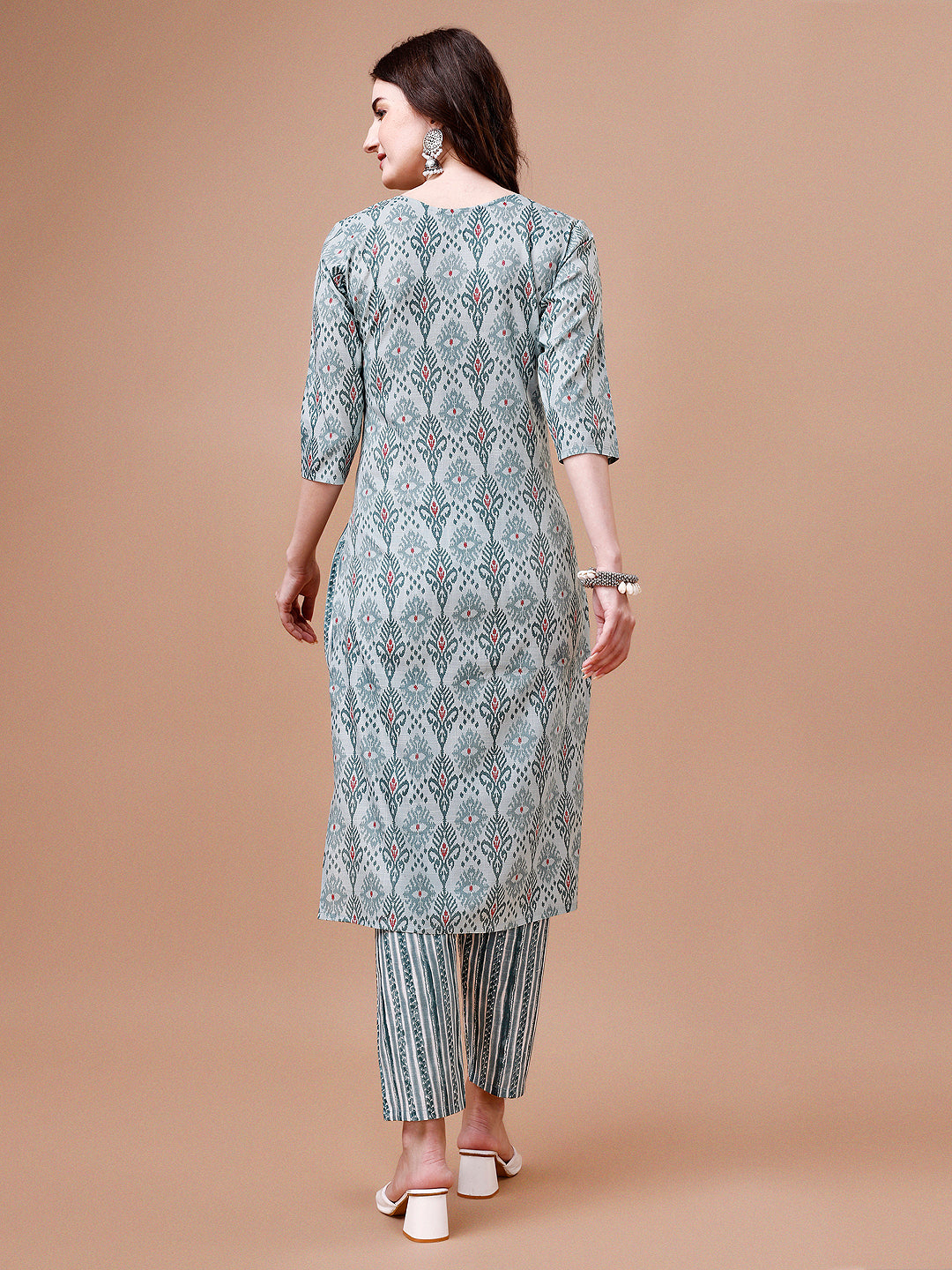 Printed Cotton Kurta with pant & dupatta