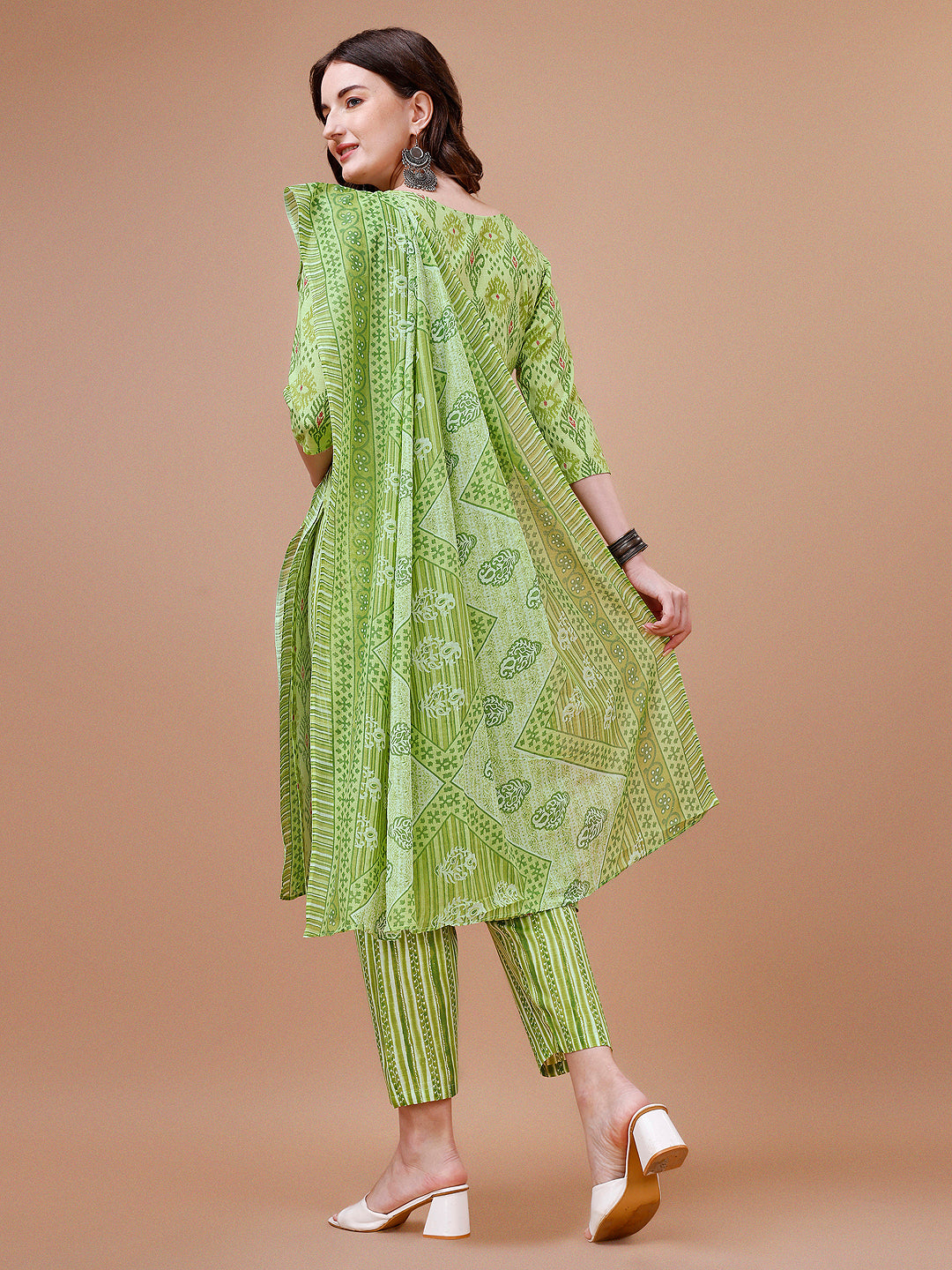 Printed Cotton Kurta with pant & dupatta