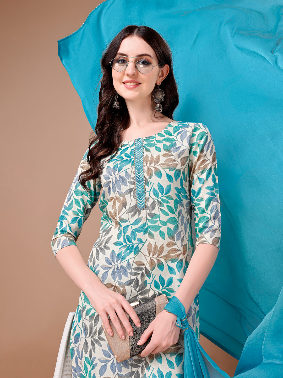 Floral Printed Kurta with Pant & dupatta