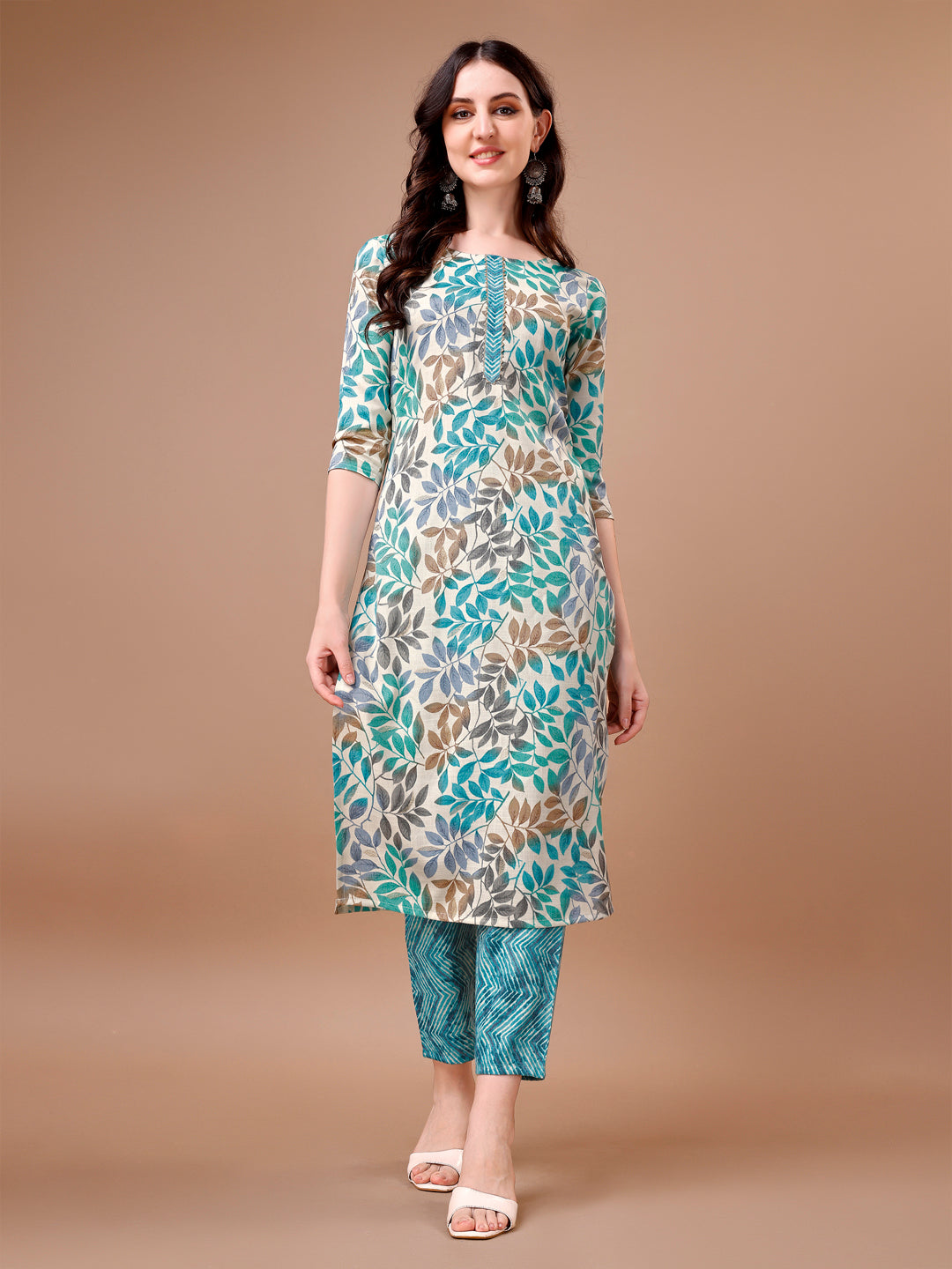 Floral Printed Kurta with Pant & dupatta