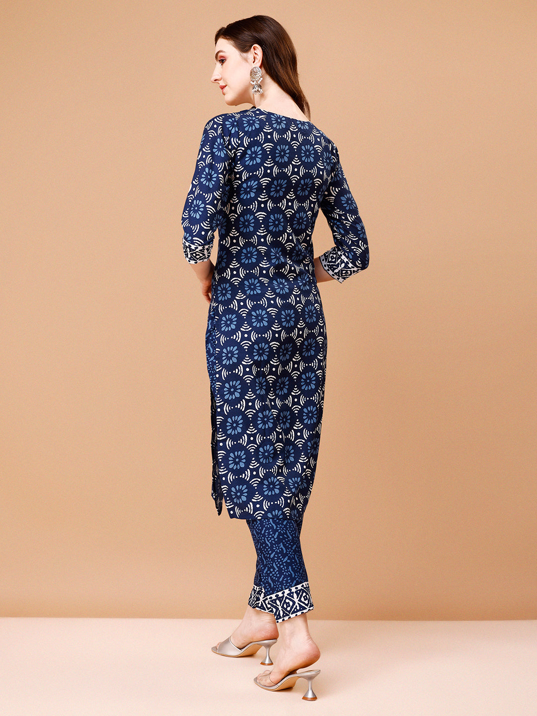 Printed Rayon Kurta with pant & dupatta