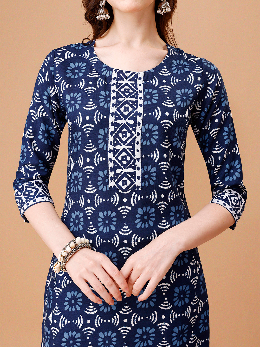 Printed Rayon Kurta with pant & dupatta