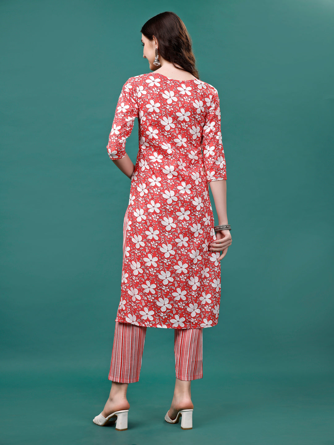 Floral printed Casual Wear Kurta with pant & dupatta