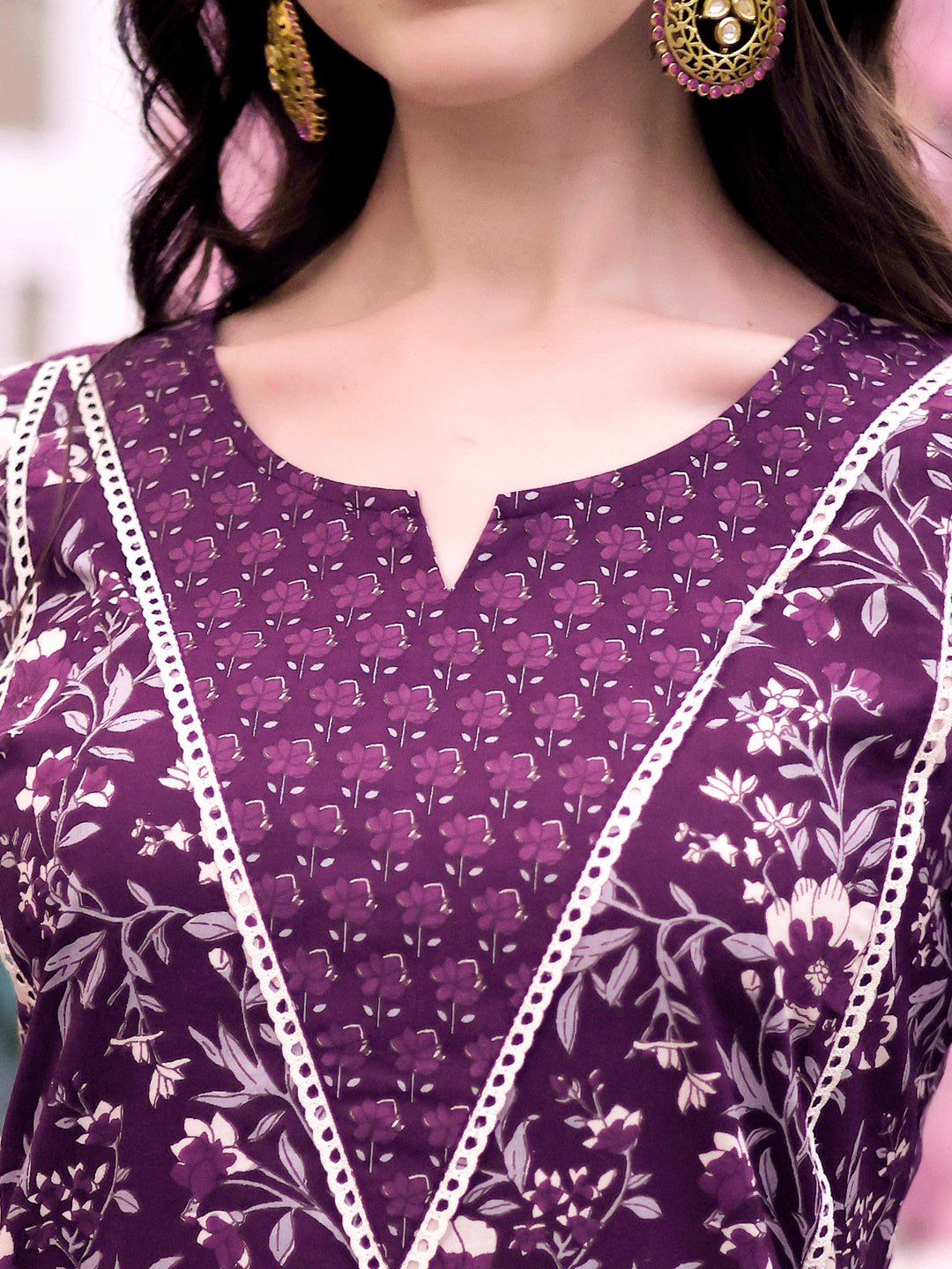 Floral Printed Kurta with pant & dupatta