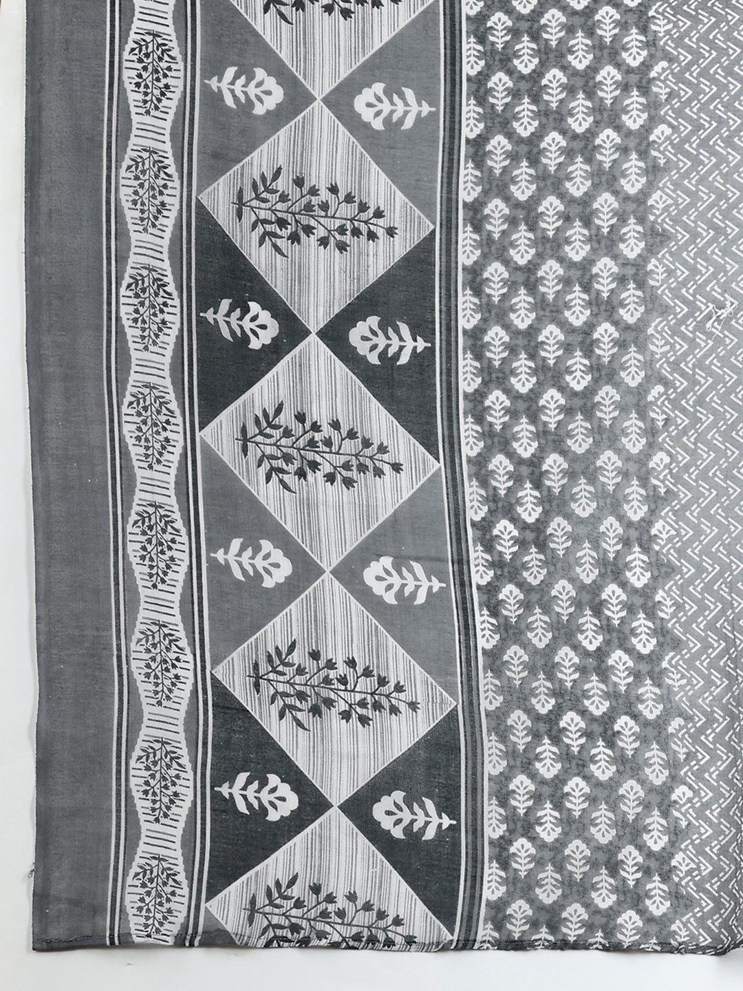 Embroidered & Printed Kurta with Pant & Dupatta