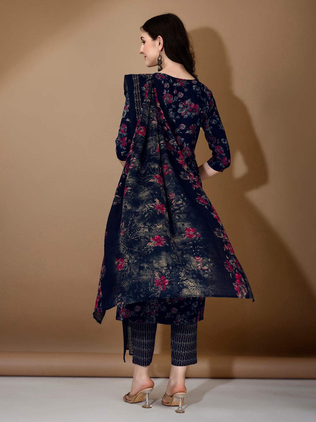 Floral Printed Kurta with pant & dupatta