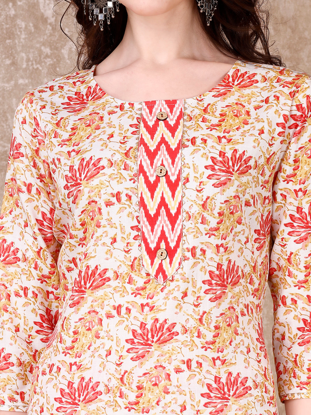 Floral Printed Kurta With printed Pant & Dupatta