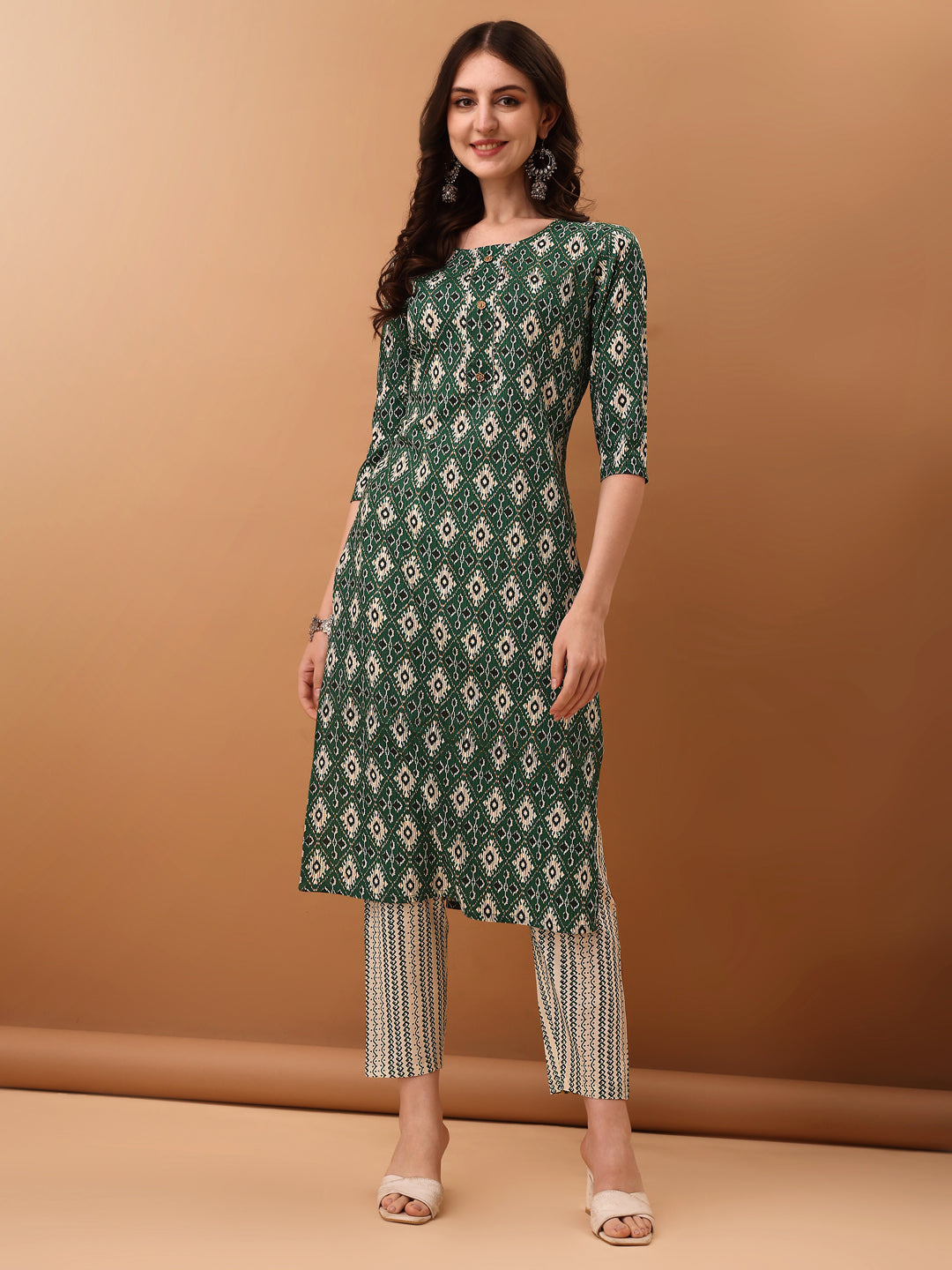 Ethnic Motifs Printed Kurta with Pant & dupatta