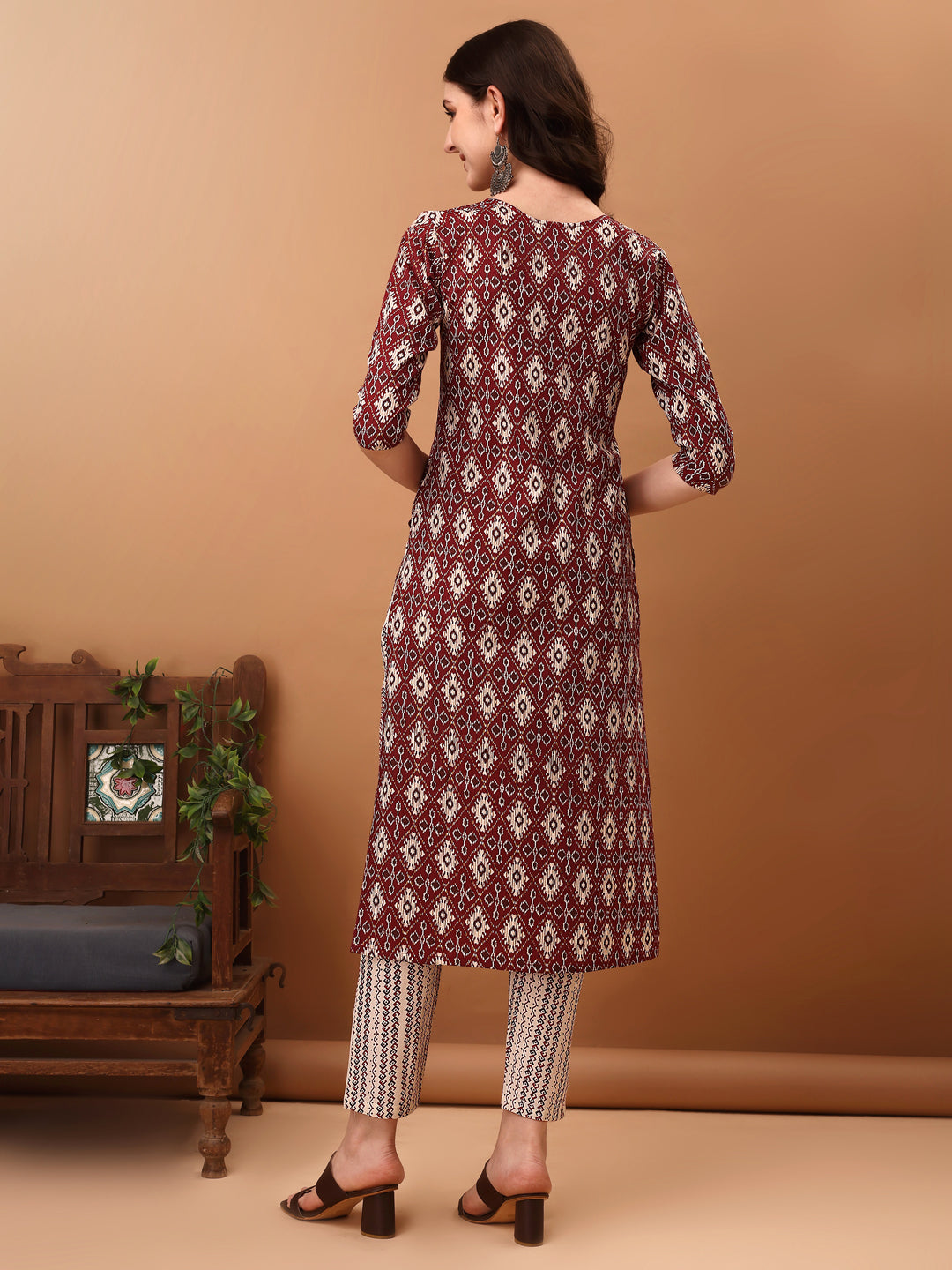 Ethnic Motifs Printed Kurta with Pant & dupatta