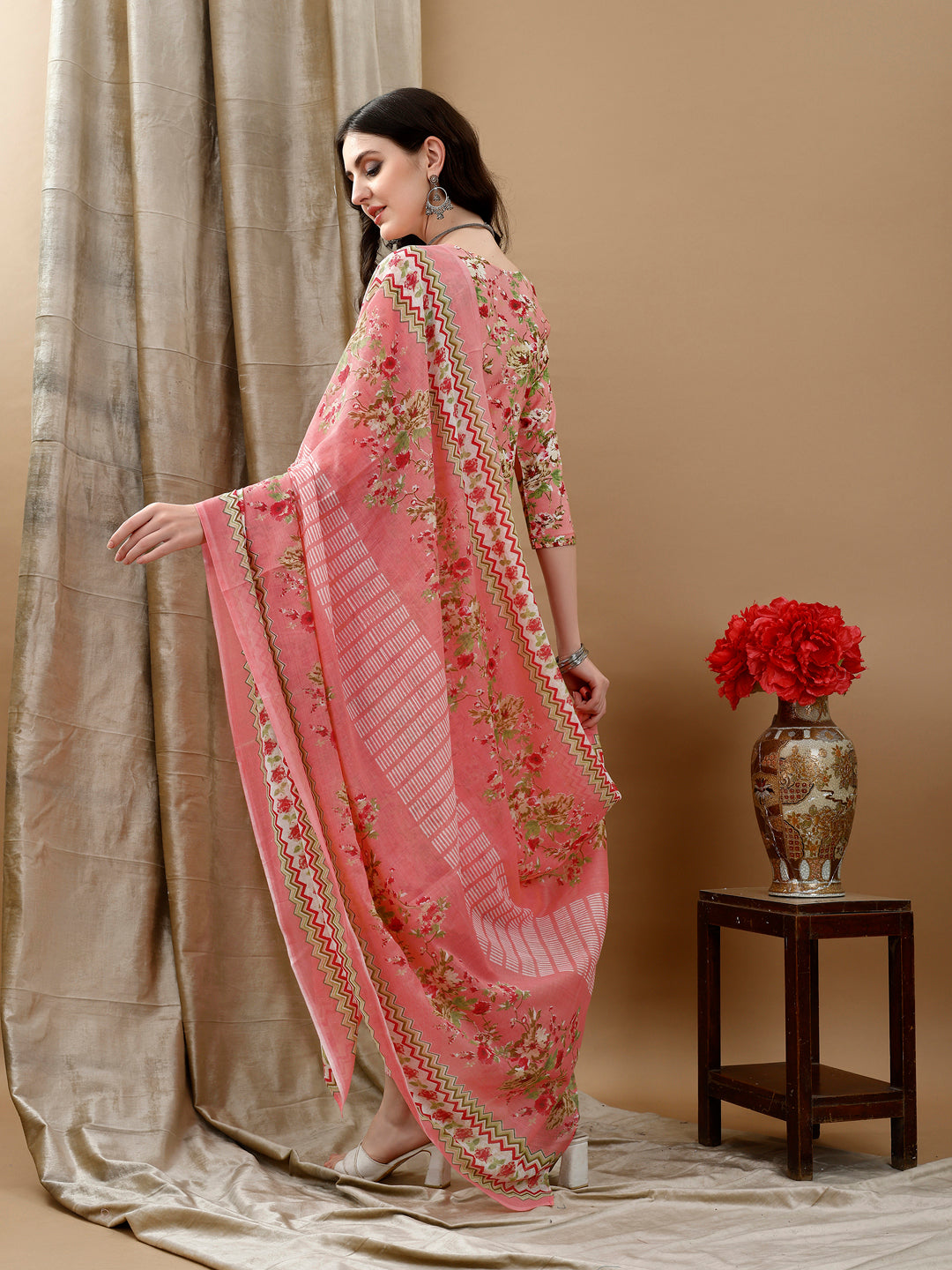 Floral Printed Kurta with pant & dupatta