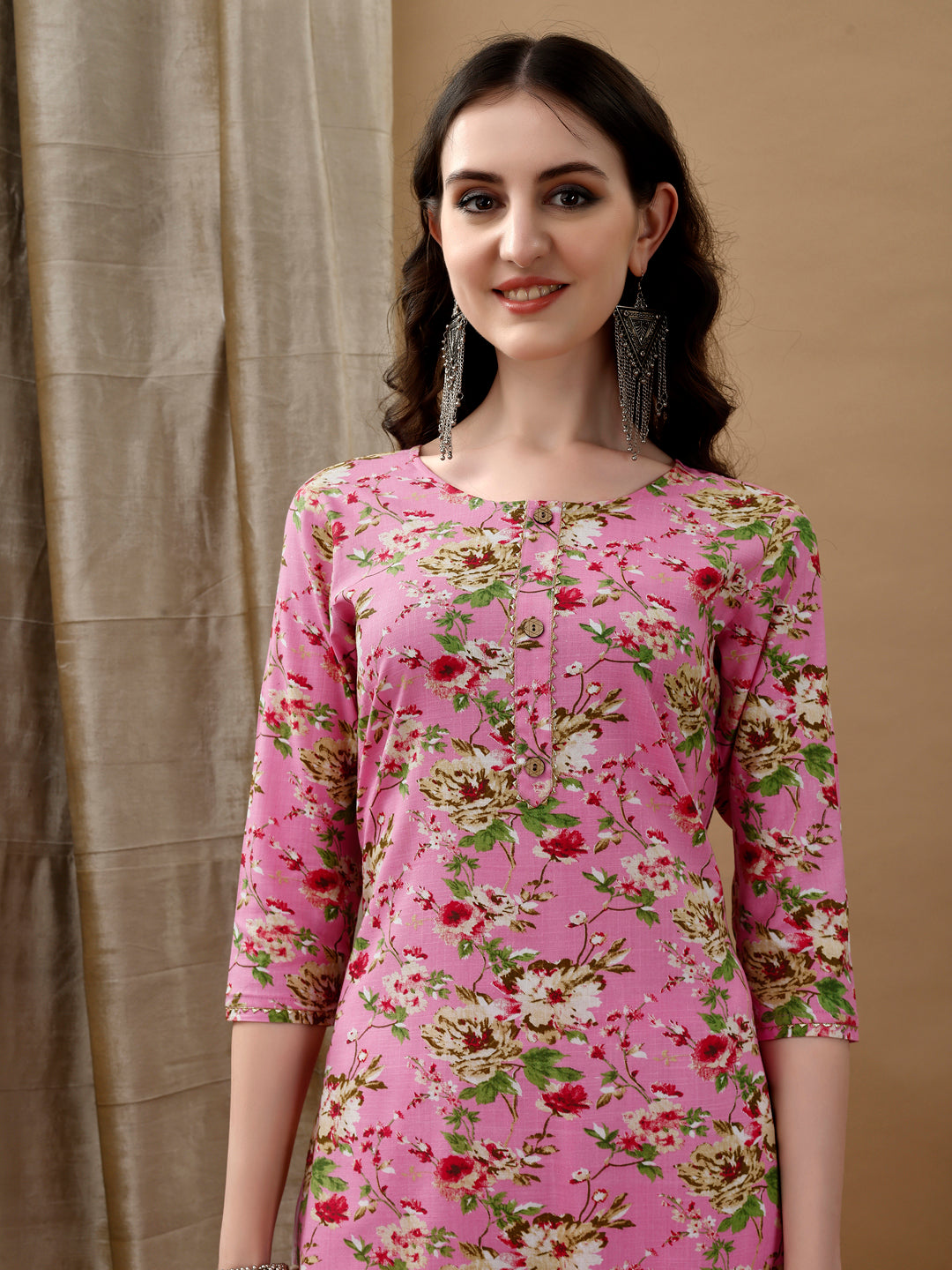 Floral Printed Kurta with pant & dupatta