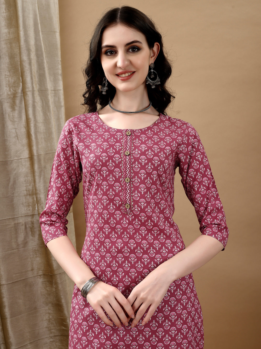 Ethnic Motifs Printed Kurta with pant & Dupatta