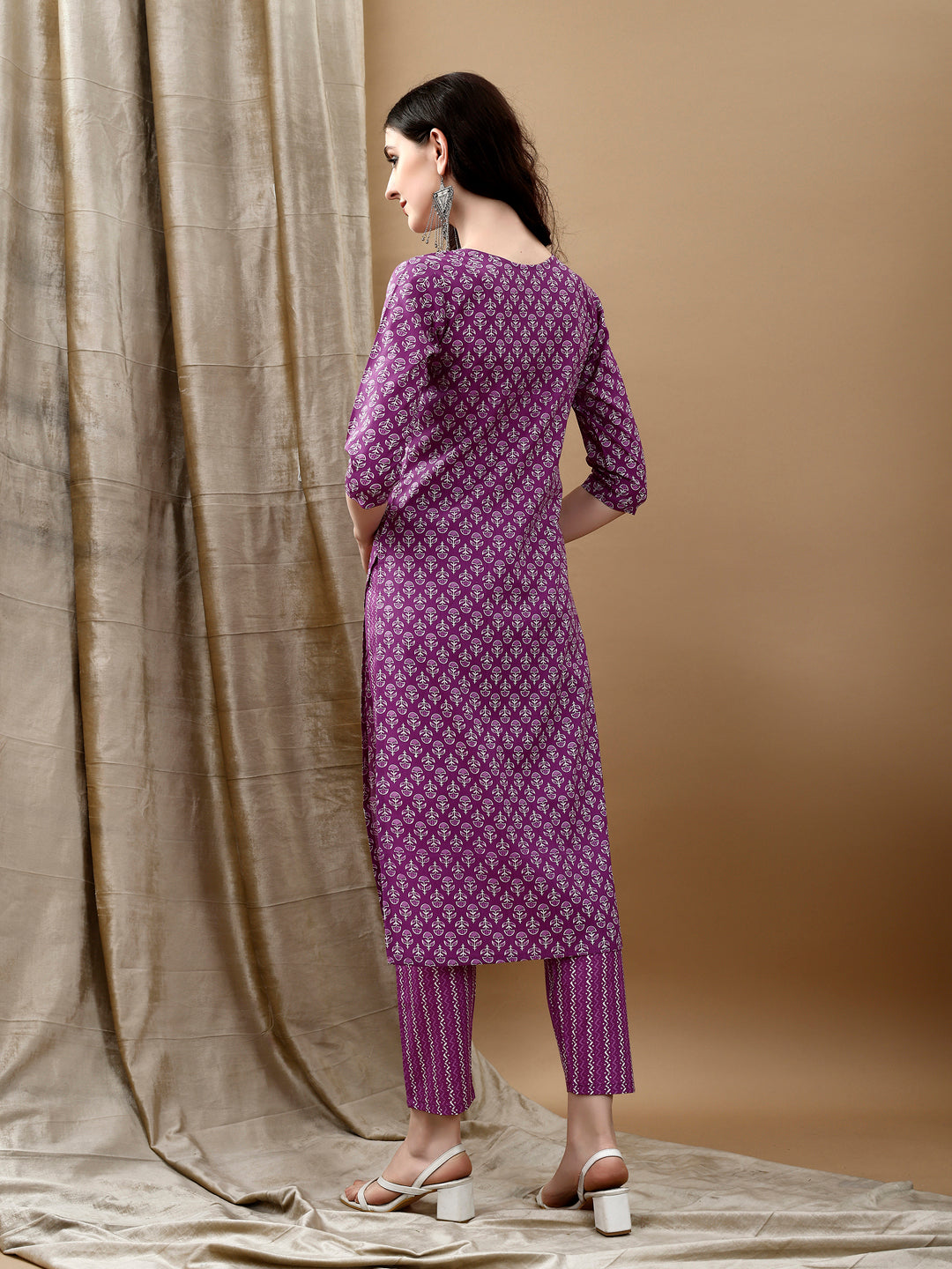 Ethnic Motifs Printed Kurta with pant & Dupatta