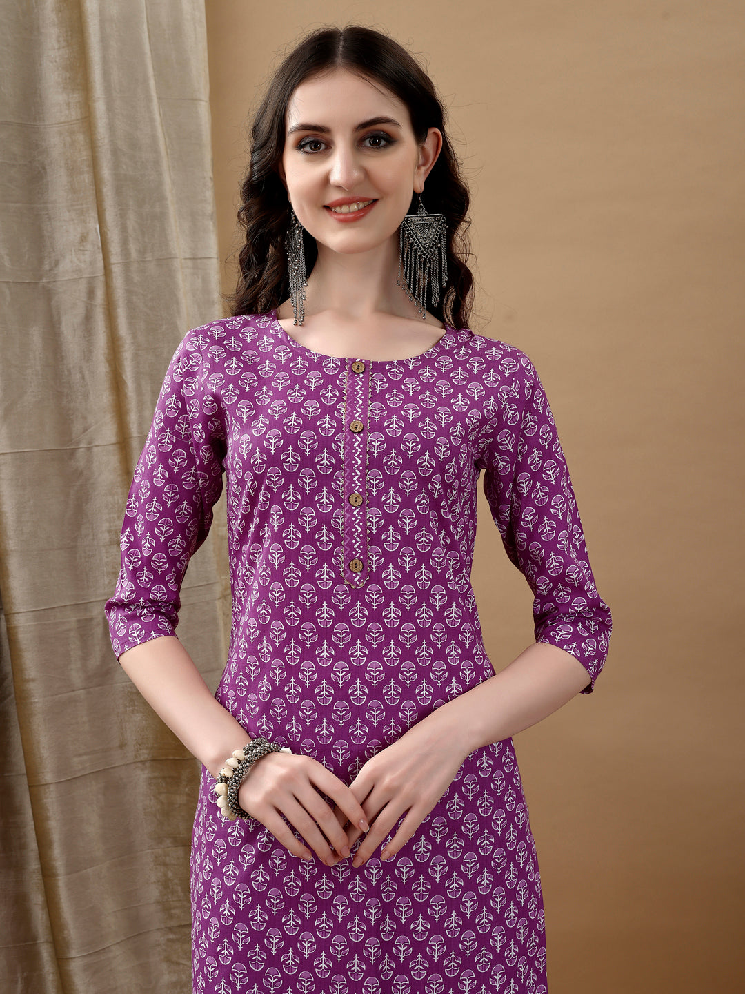 Ethnic Motifs Printed Kurta with pant & Dupatta