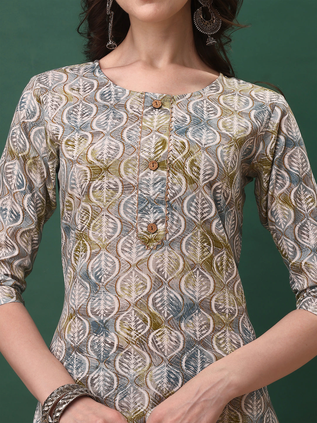 Floral Printed Kurta with pant & dupatta