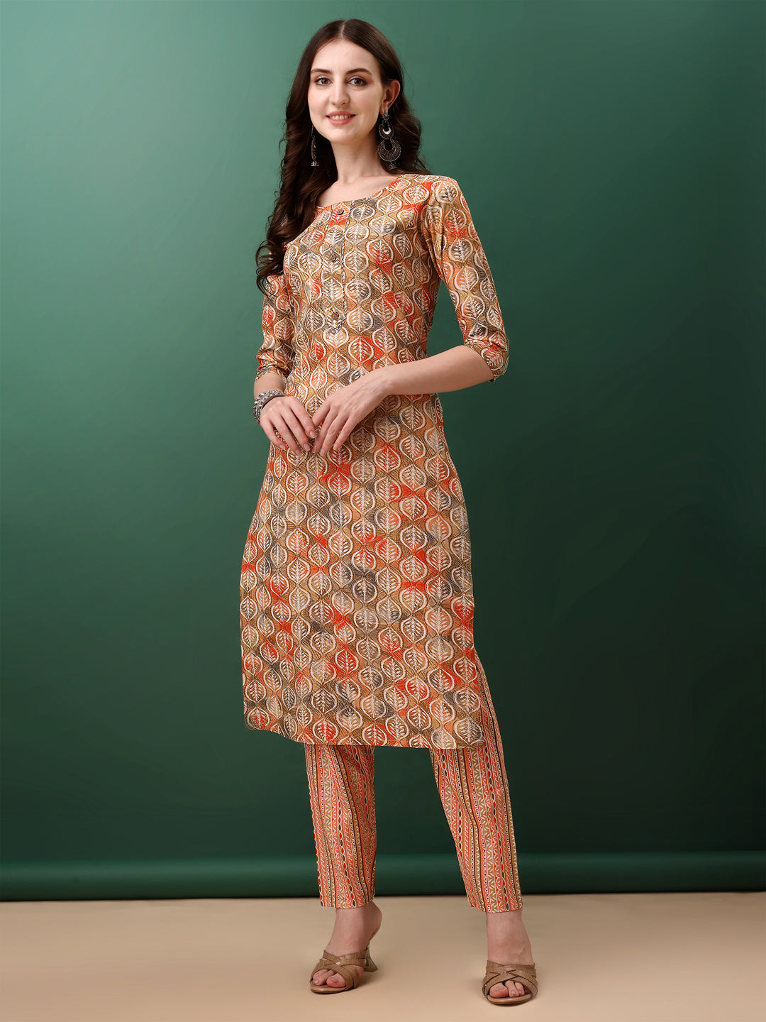 Floral Printed Kurta with pant & dupatta