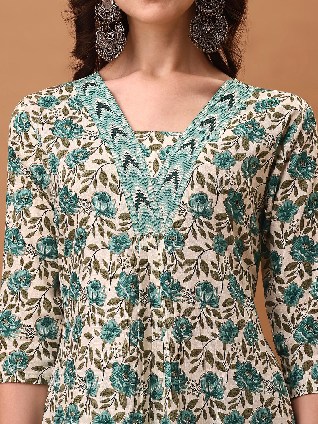 Floral Printed Kurta with Pant & dupatta