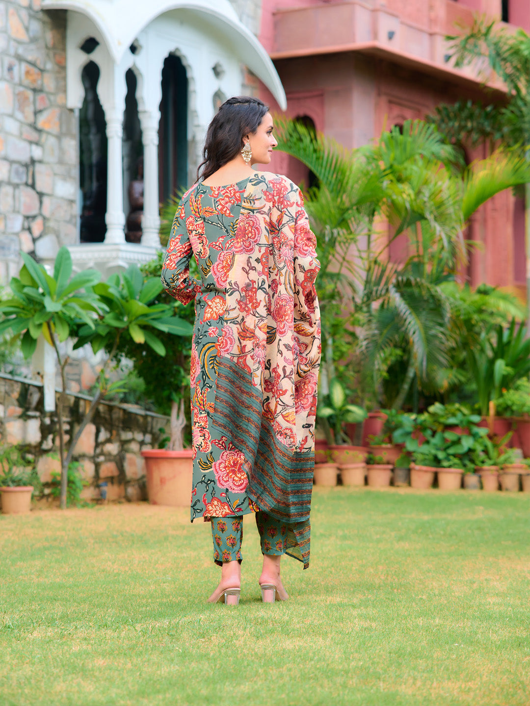 Printed Kurta with pant & Printed Dupatta