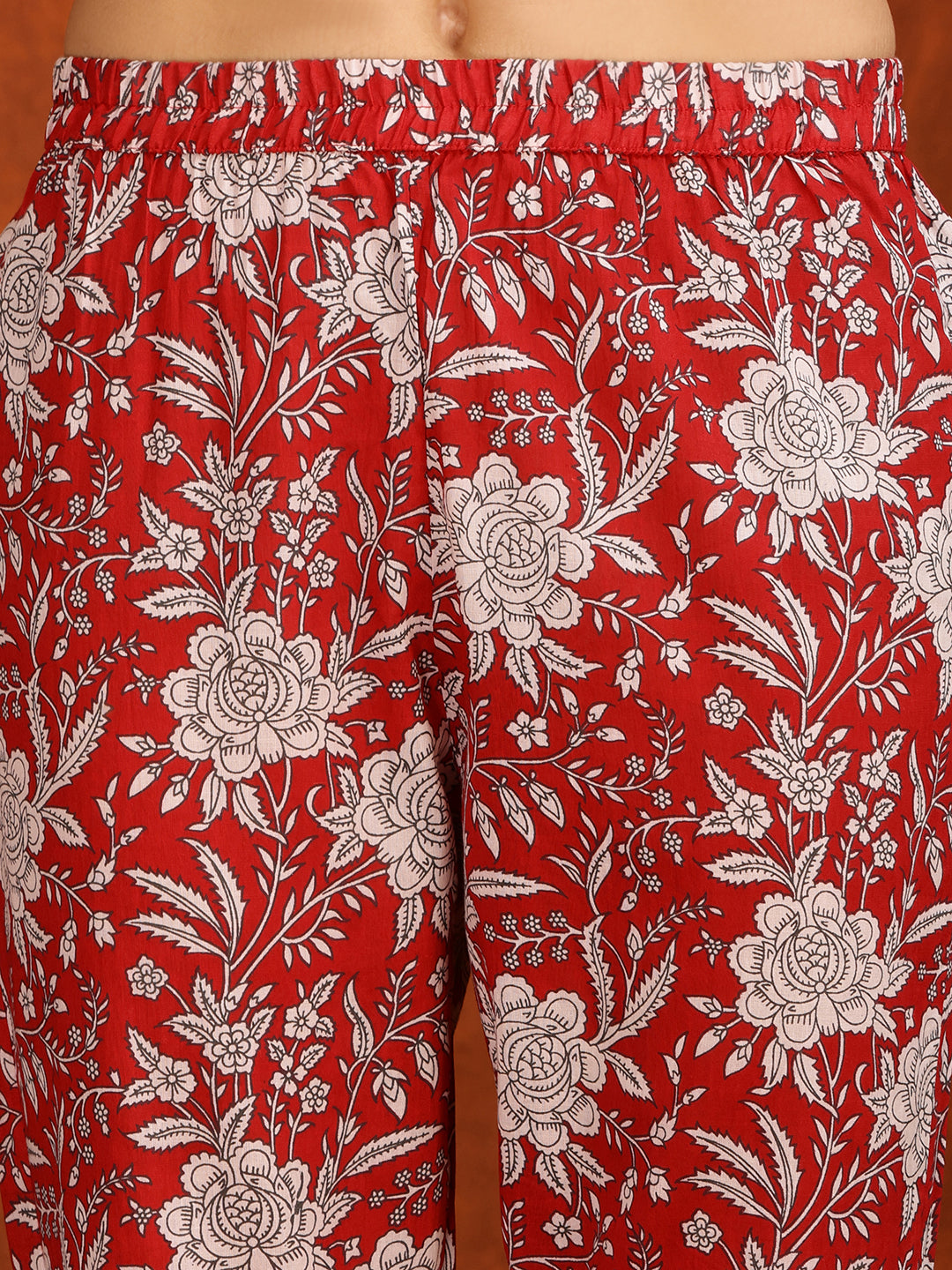 Floral Printed Flared Kurta with pant & Dupatta