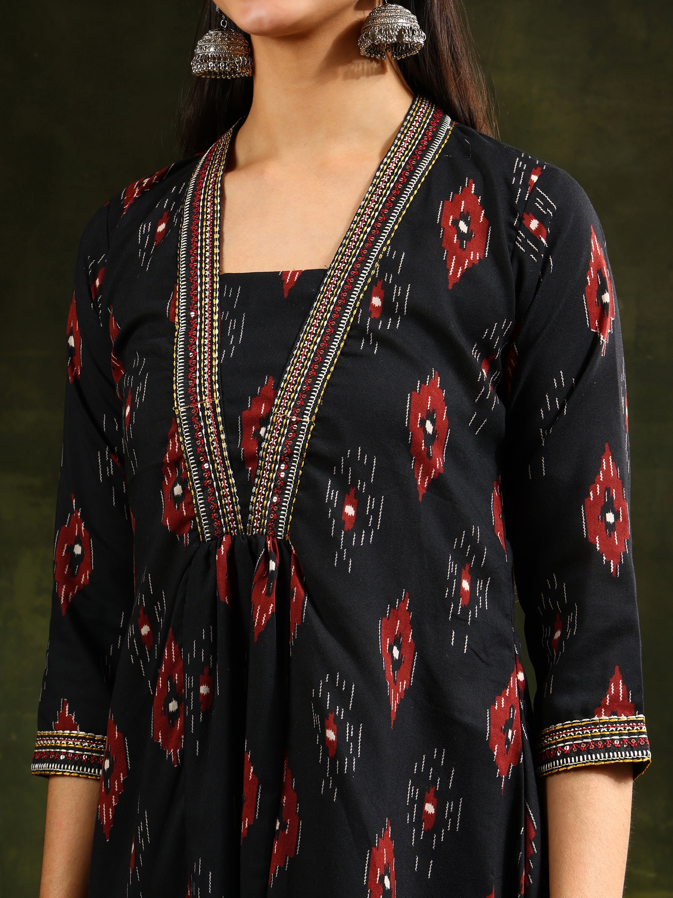 Ethnic Motifs Printed Aline Kurta with pant & Dupatta