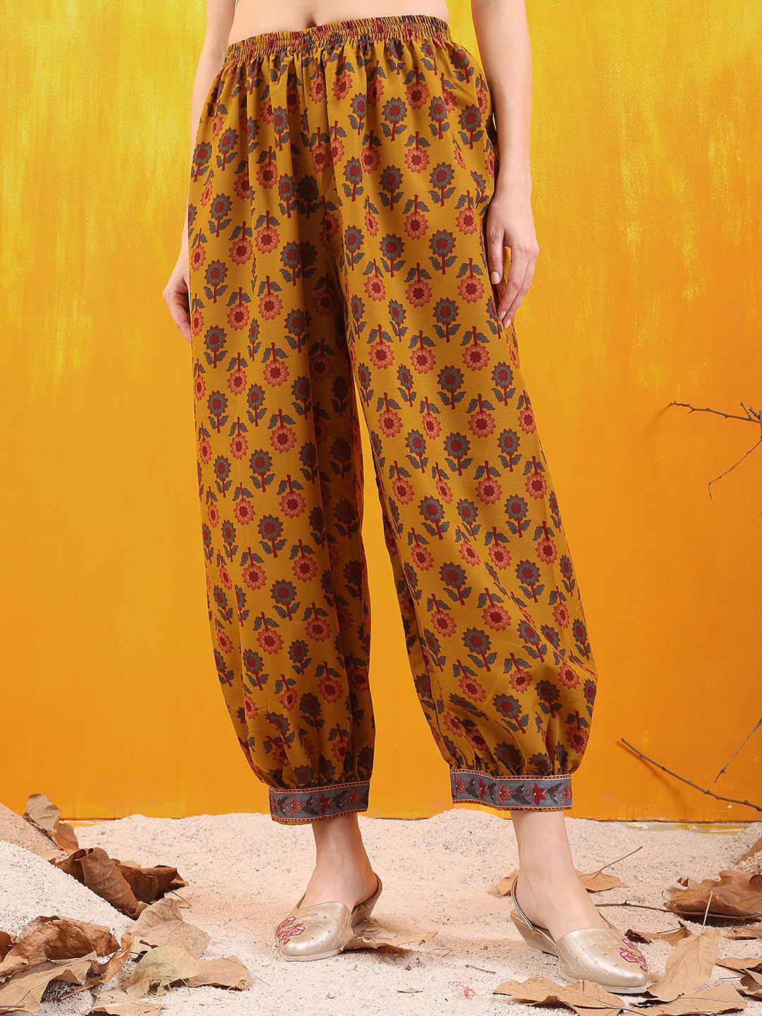 Printed Kurta with Afghani Pant & Dupatta