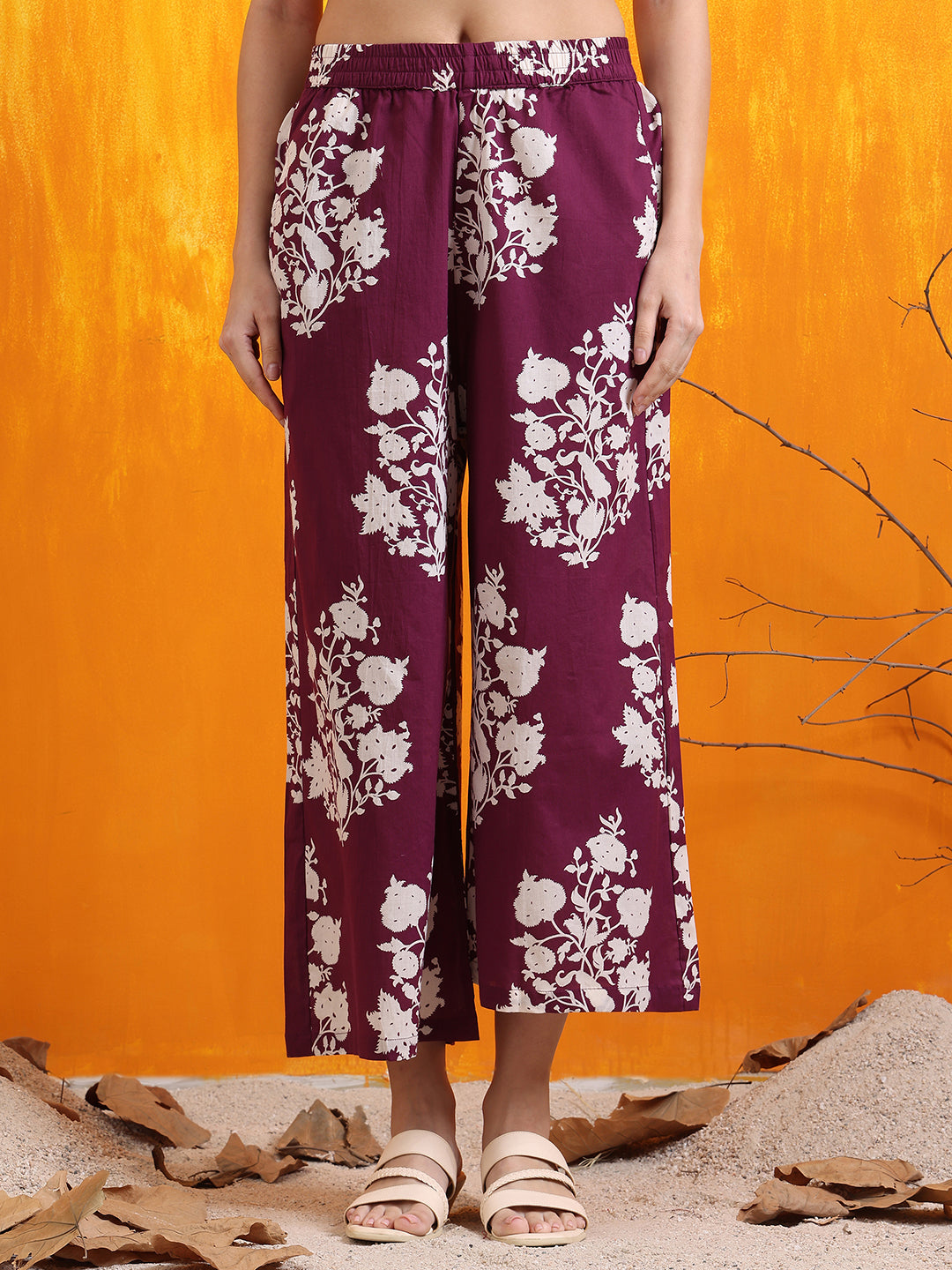 Embroidered & Printed Flared kurta with pant & Dupatta