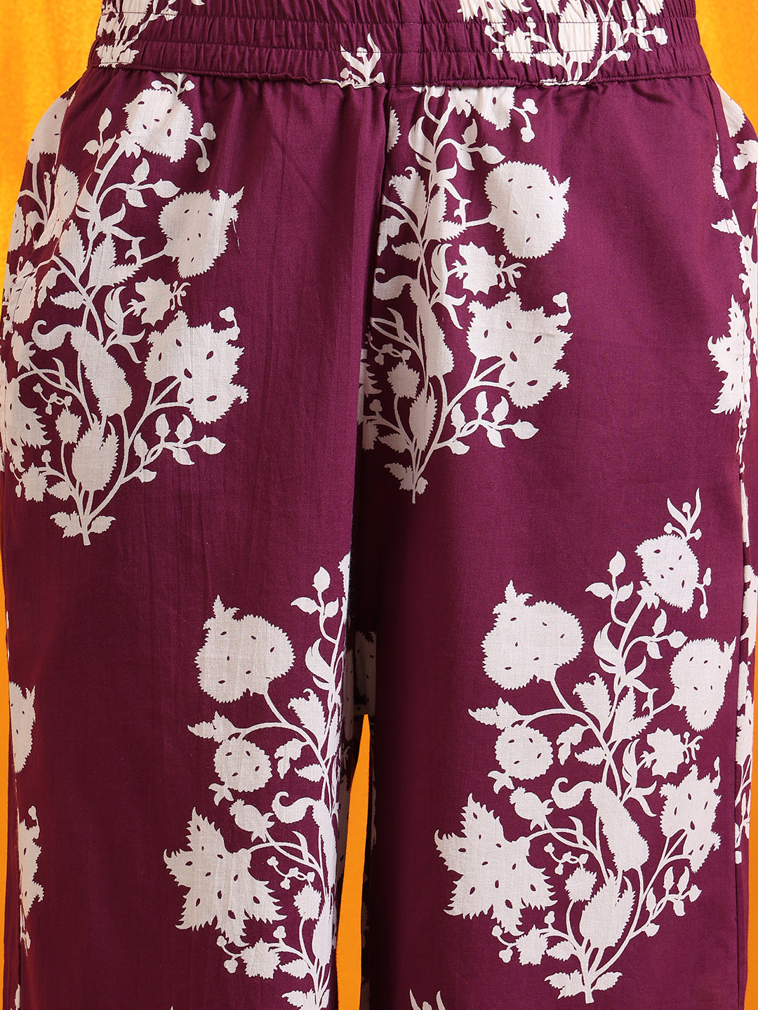 Embroidered & Printed Flared kurta with pant & Dupatta