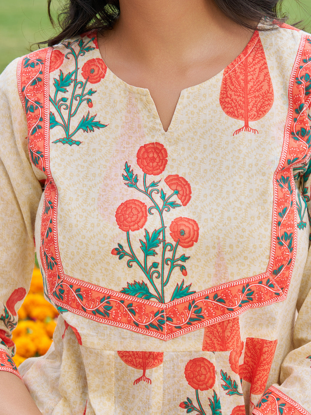 Ethnic Motifs Printed Anarkali Kurta with Pant & Dupatta