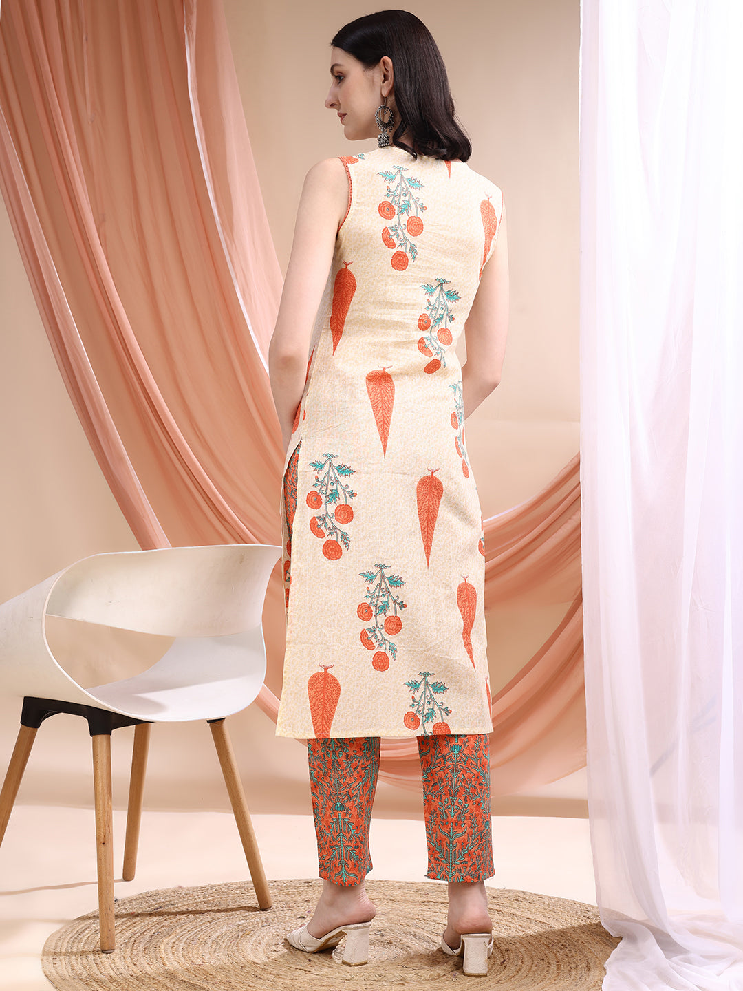 Ethnic Motifs Printed Kurta with Pant & Printed Dupatta