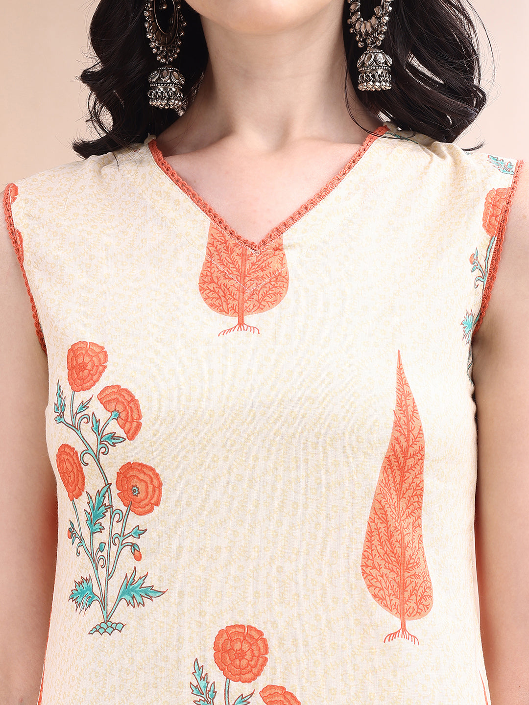 Ethnic Motifs Printed Kurta with Pant & Printed Dupatta