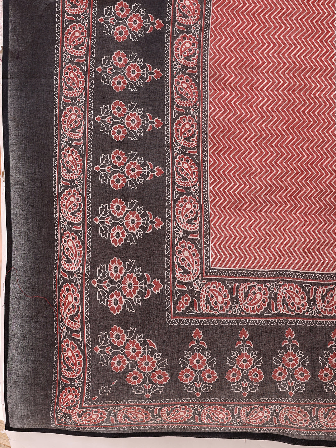 Front Slit Motifs A-line Printed Kurta with Pant & Dupatta