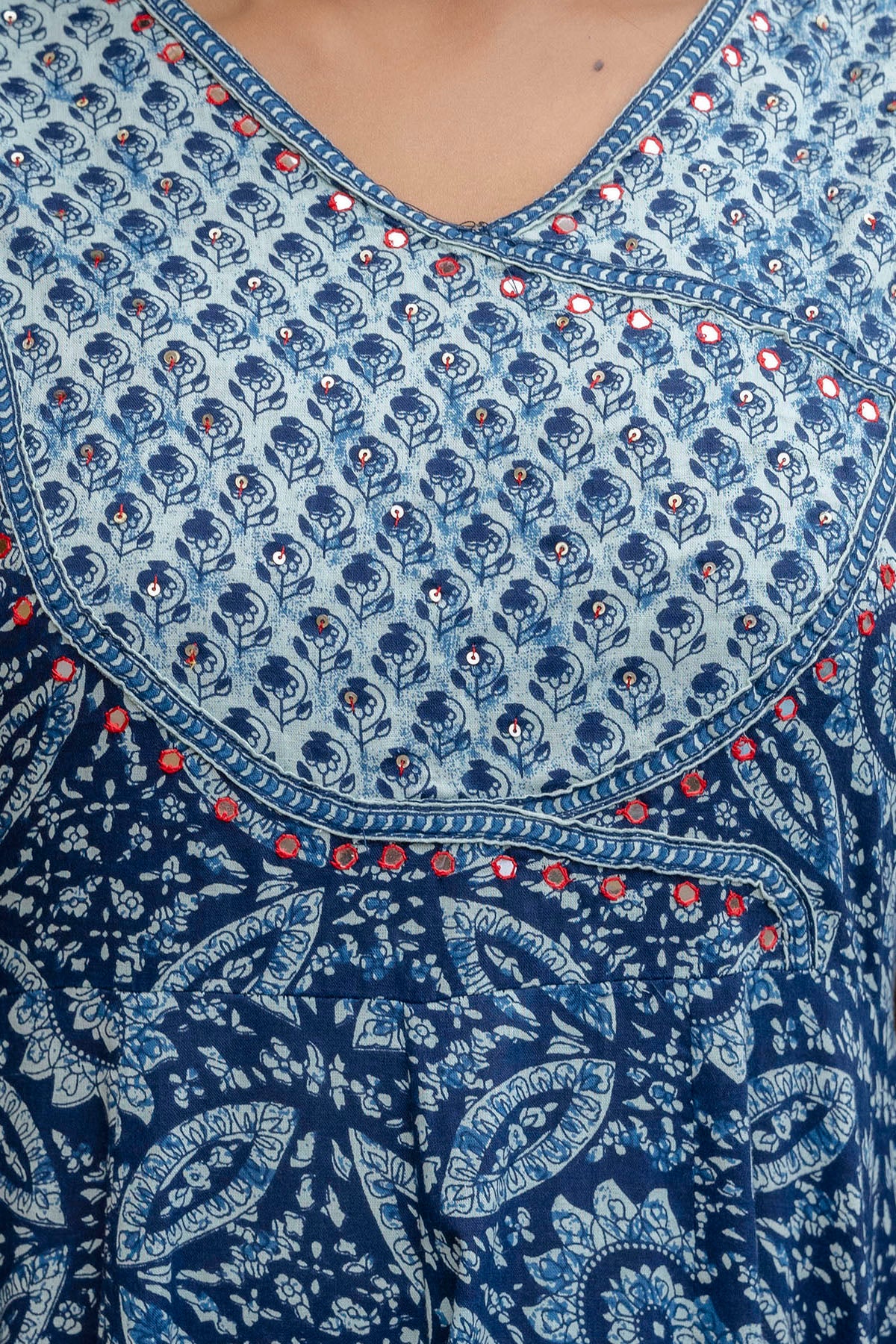 Embroidered Anarkali Kurta with Pant & Printed Dupatta