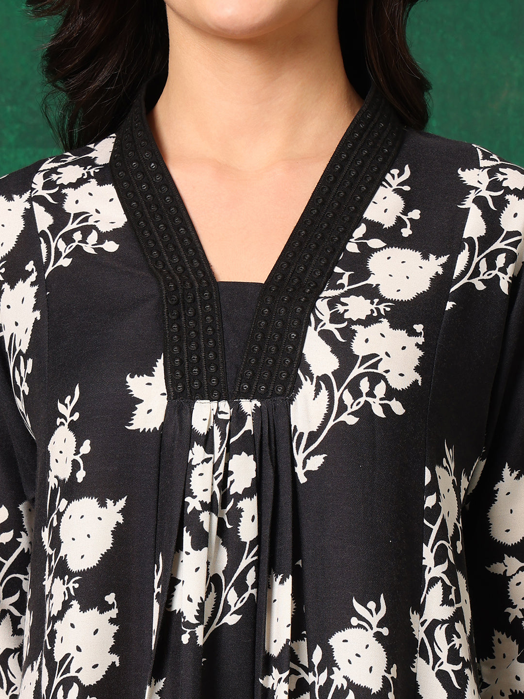 Embroidered & Printed Flared kurta with pant & Dupatta