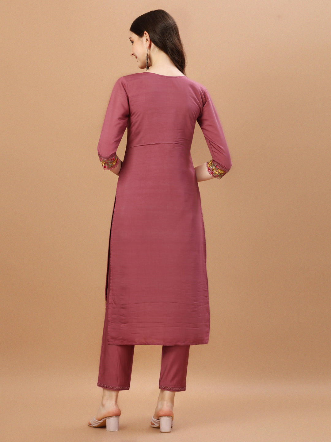 Hand Embroidered Kurta with pant & Printed Premium Organza dupatta