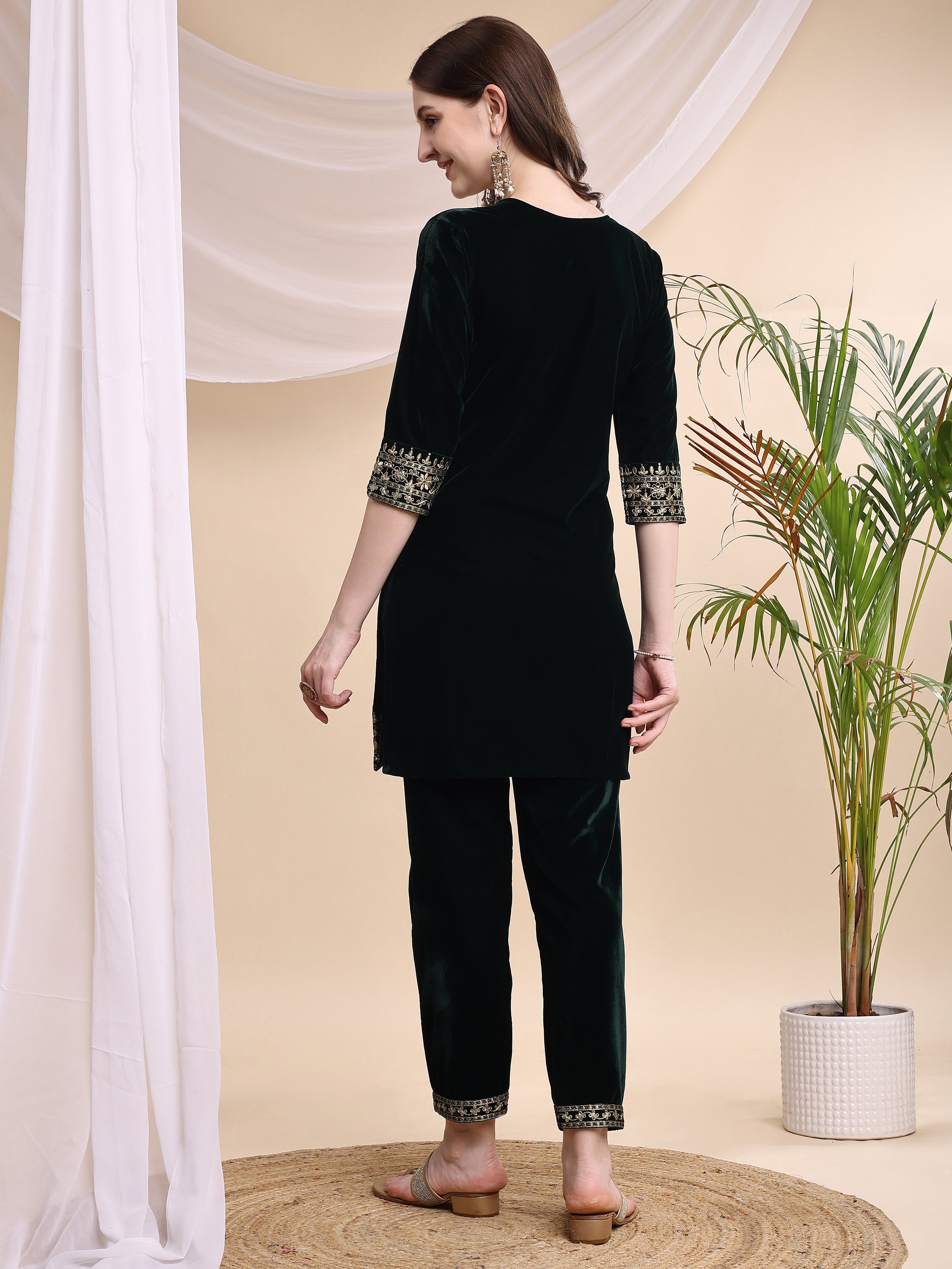 Embroidered Velvet Co-ords