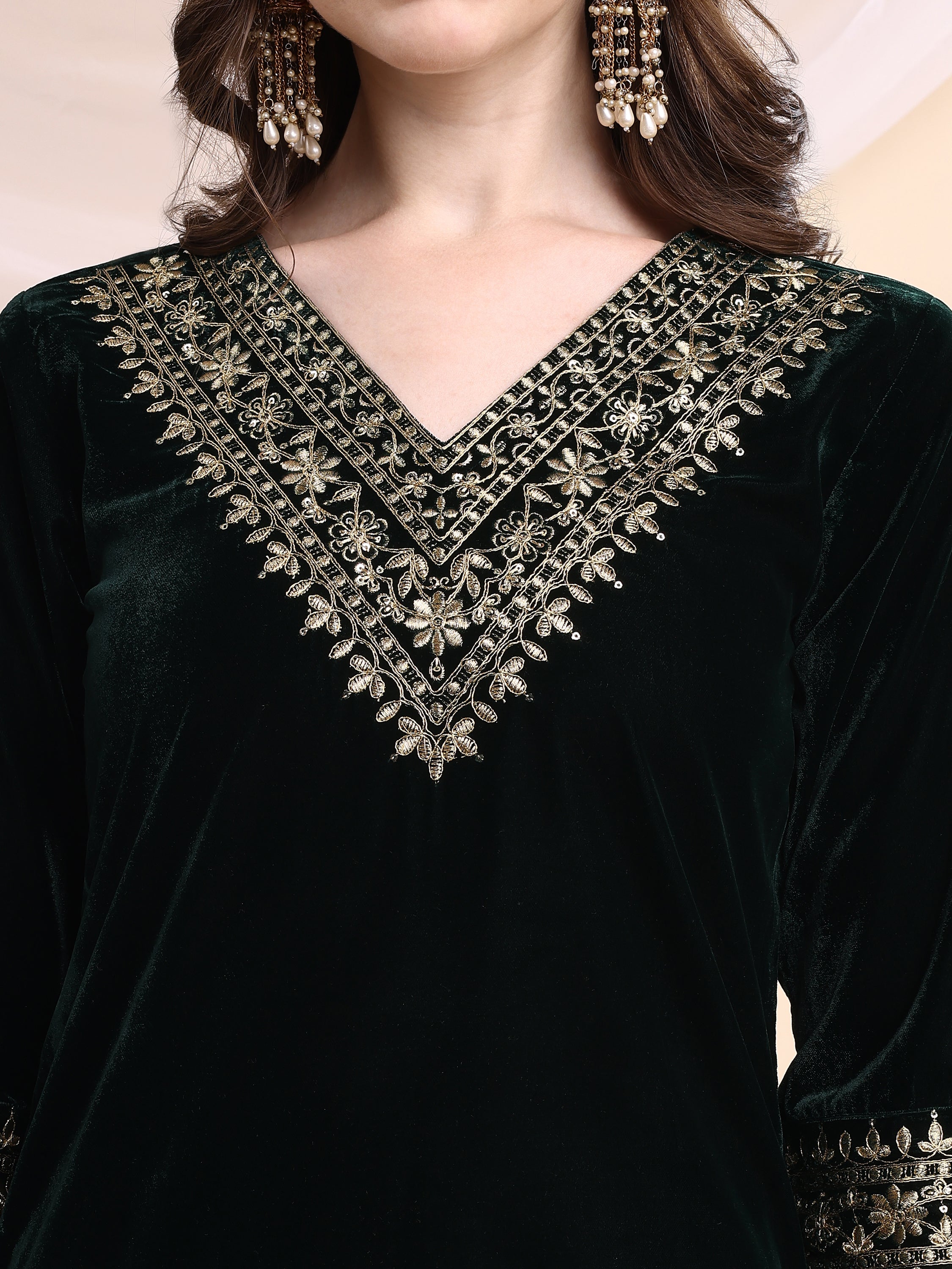 Embroidered Velvet Co-ords