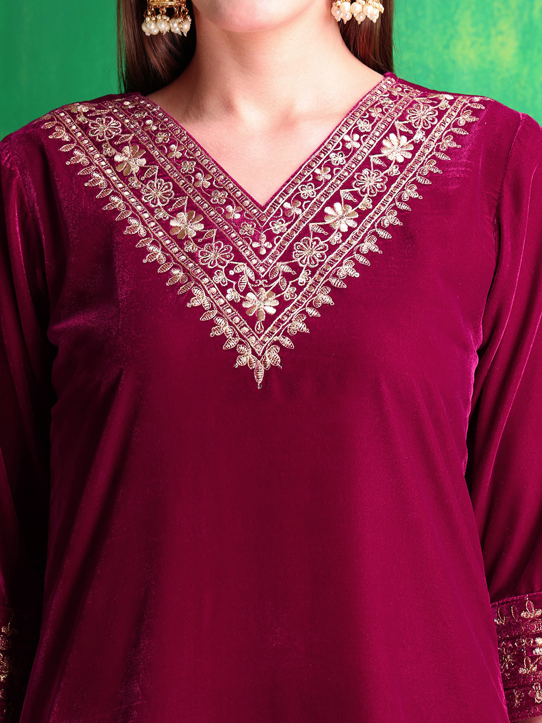 Embroidered Velvet Co-ords