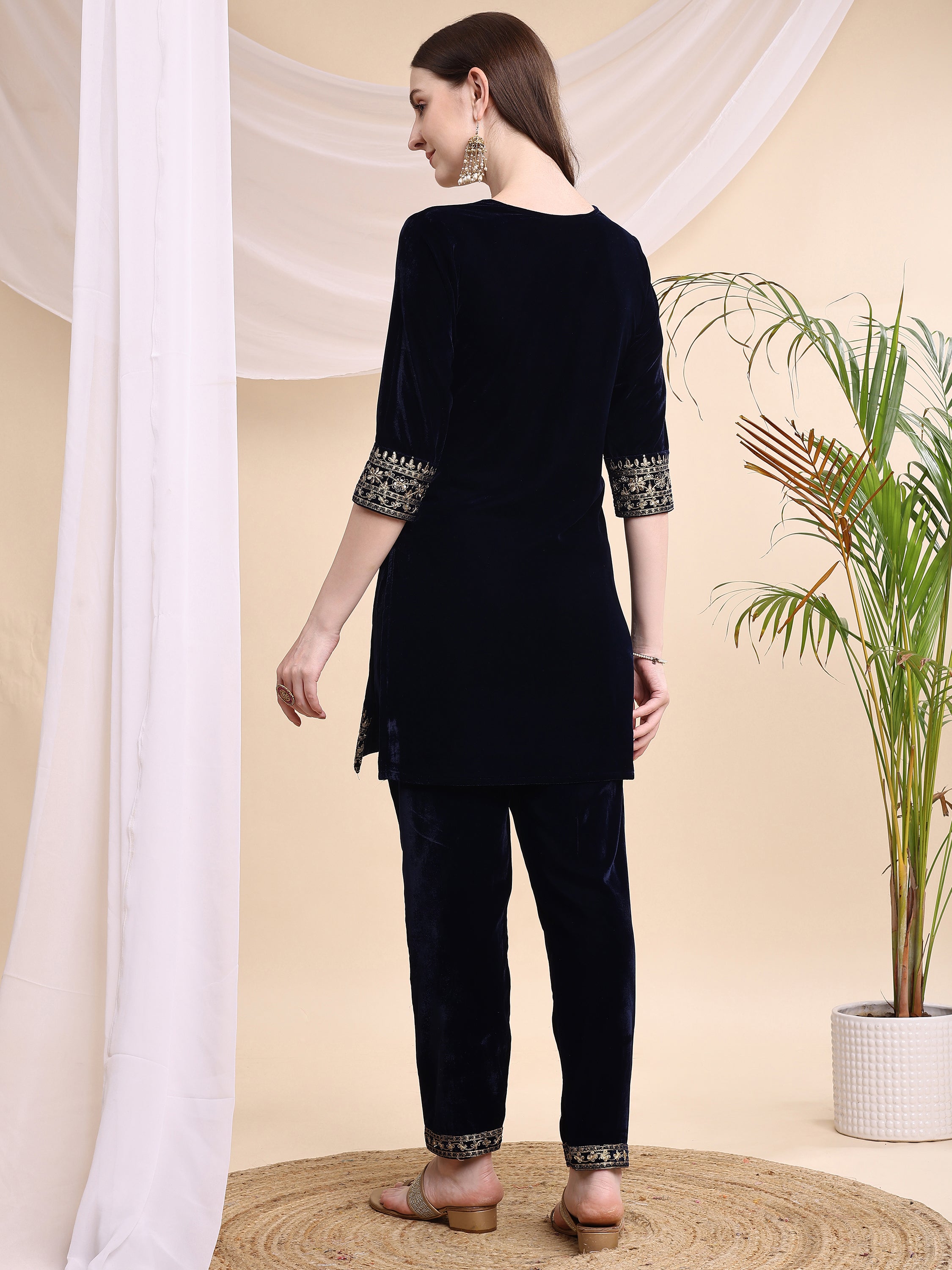 Embroidered Velvet Co-ords