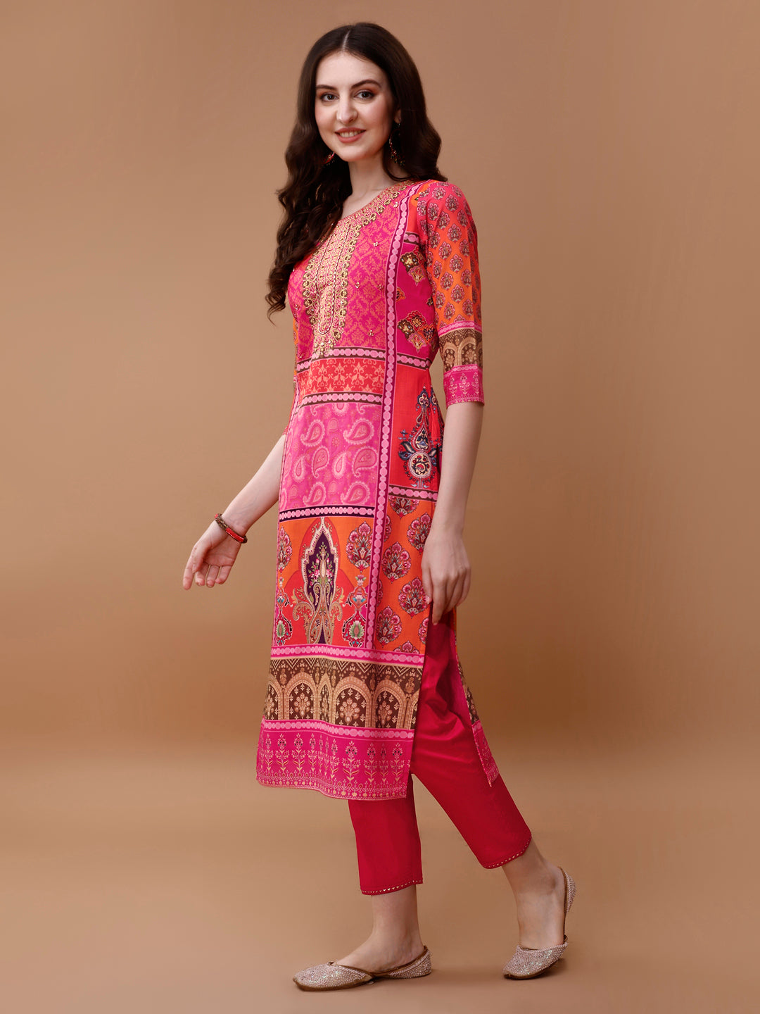 Printed Cotton Kurta with pant & dupatta