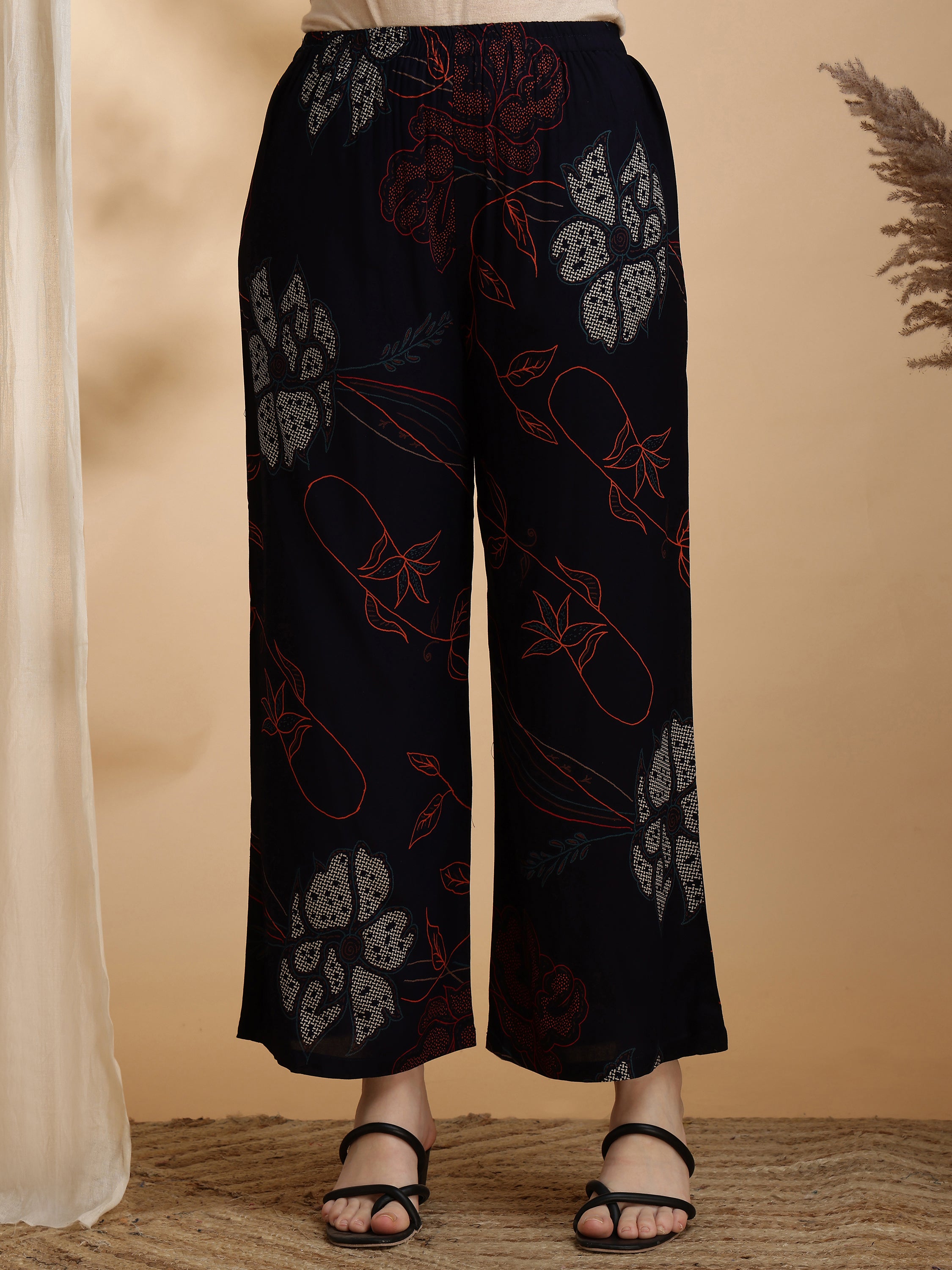 Floral Printed Kurta Pallazo Set