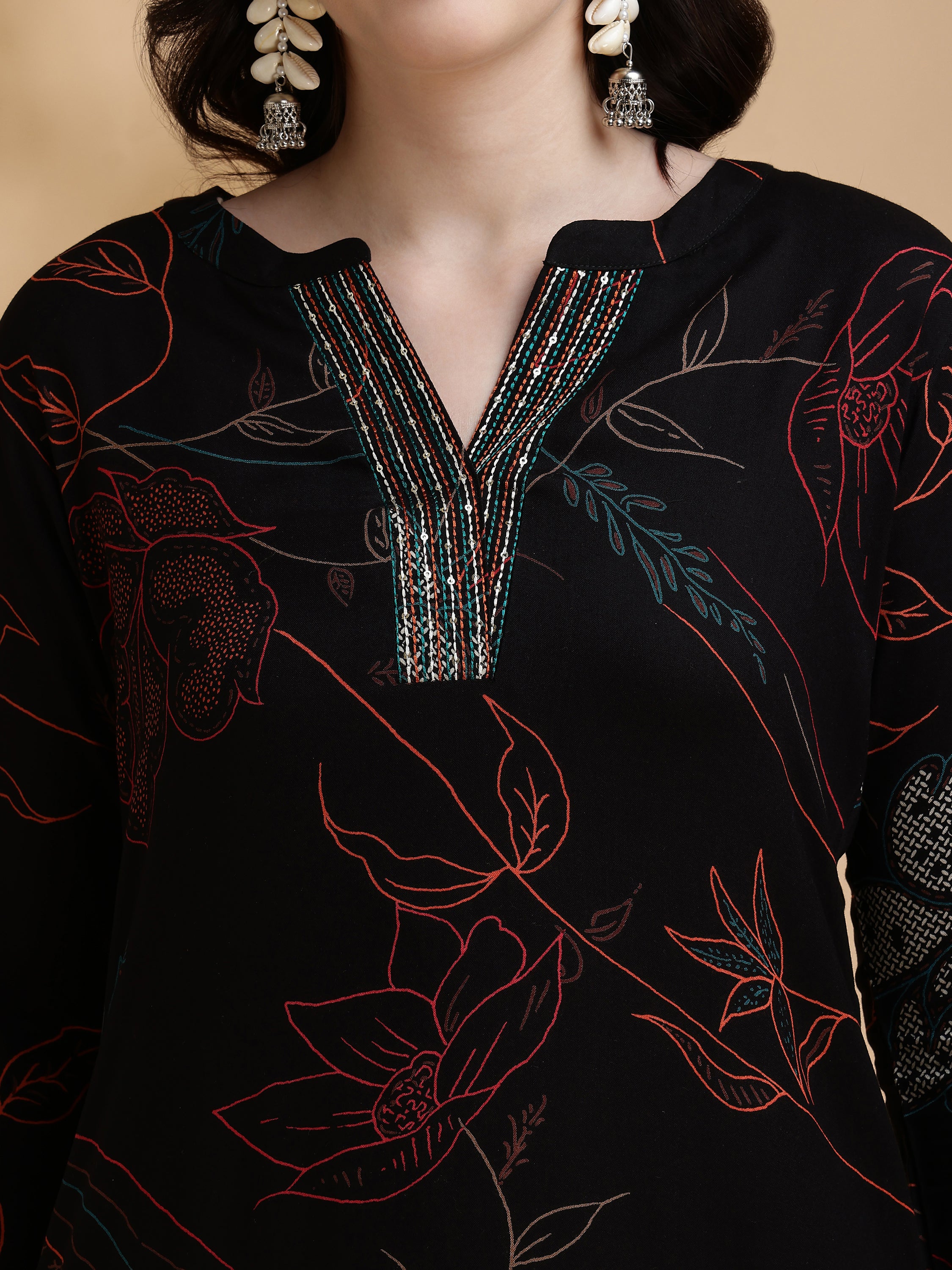 Floral Printed Kurta Pallazo Set