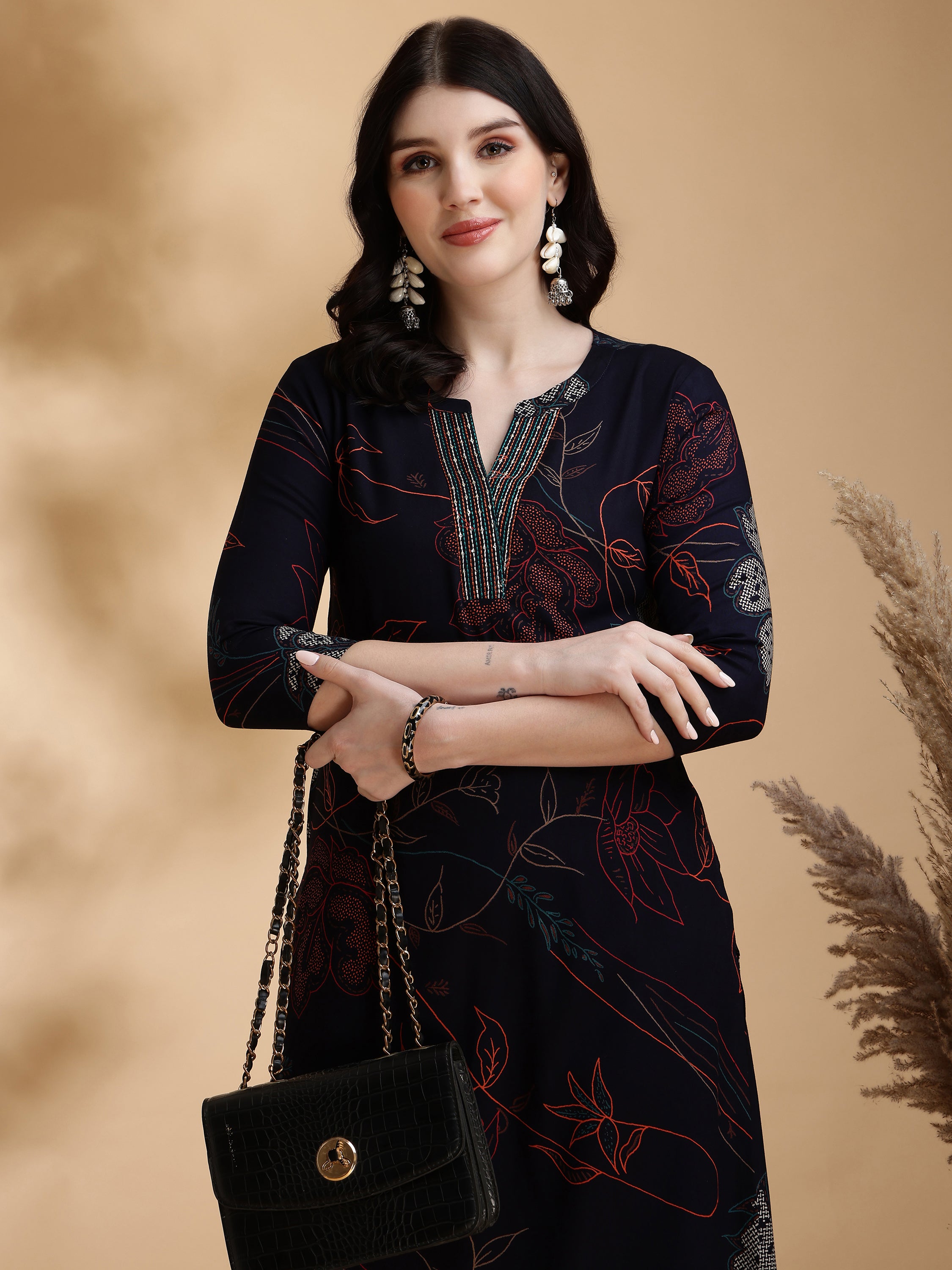 Floral Printed Kurta Pallazo Set