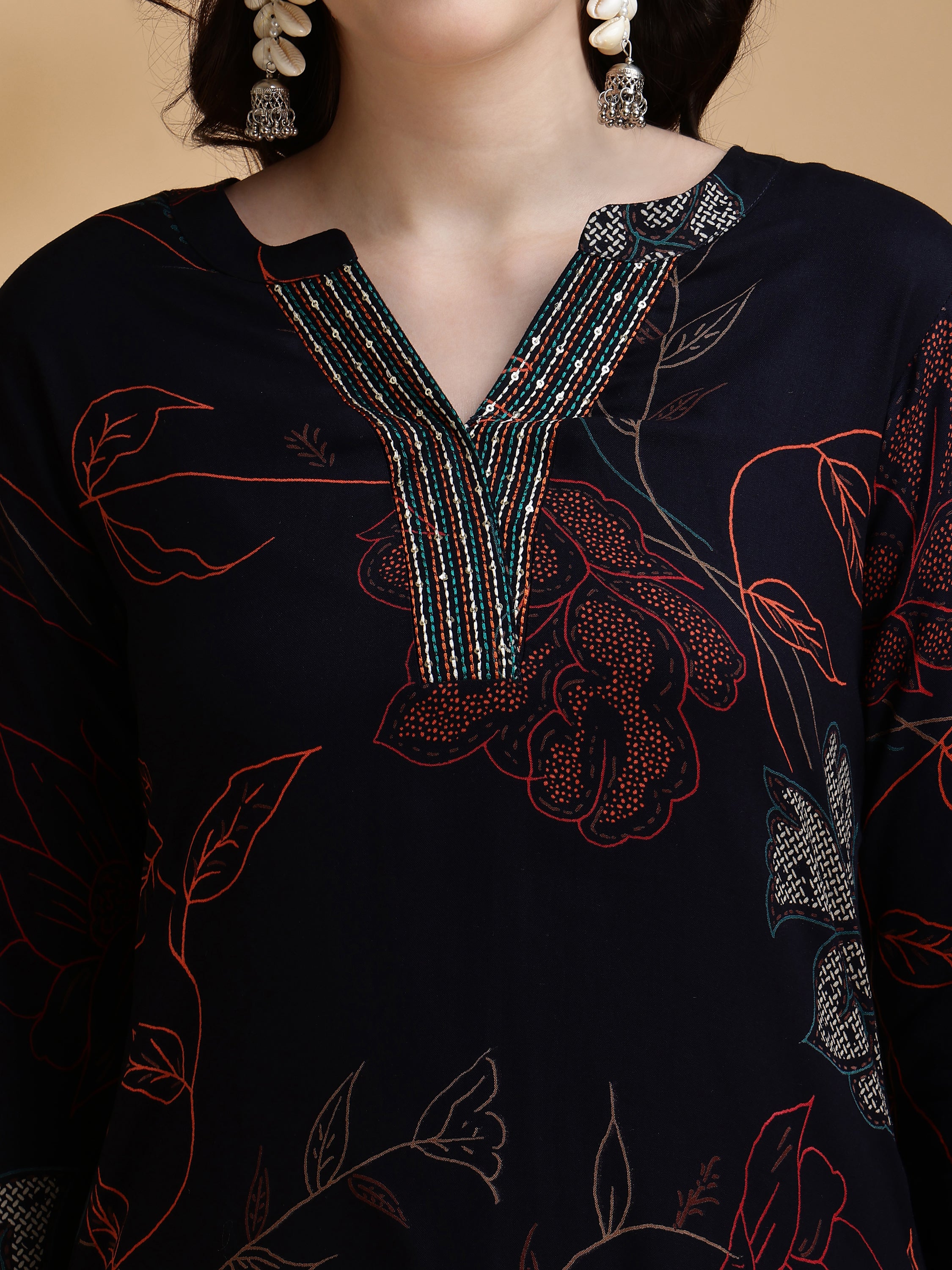 Floral Printed Kurta Pallazo Set