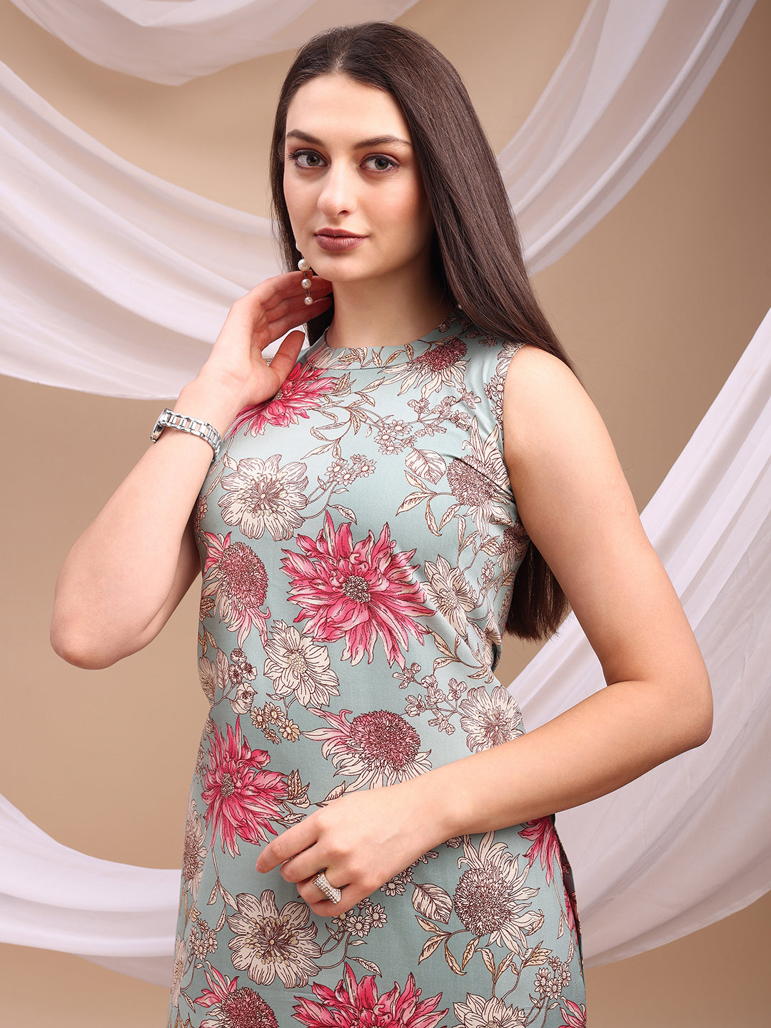 Floral printed Kurta with Palazzo Pant