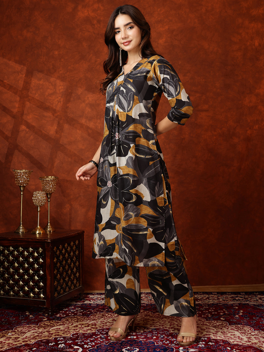 Floral printed Kurta with Palazzo Pant