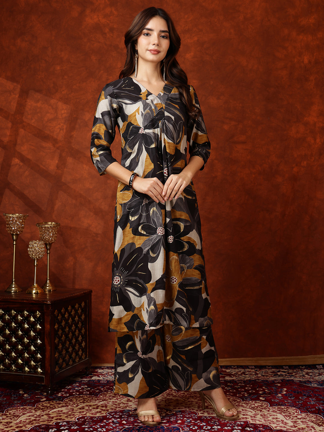 Floral printed Kurta with Palazzo Pant
